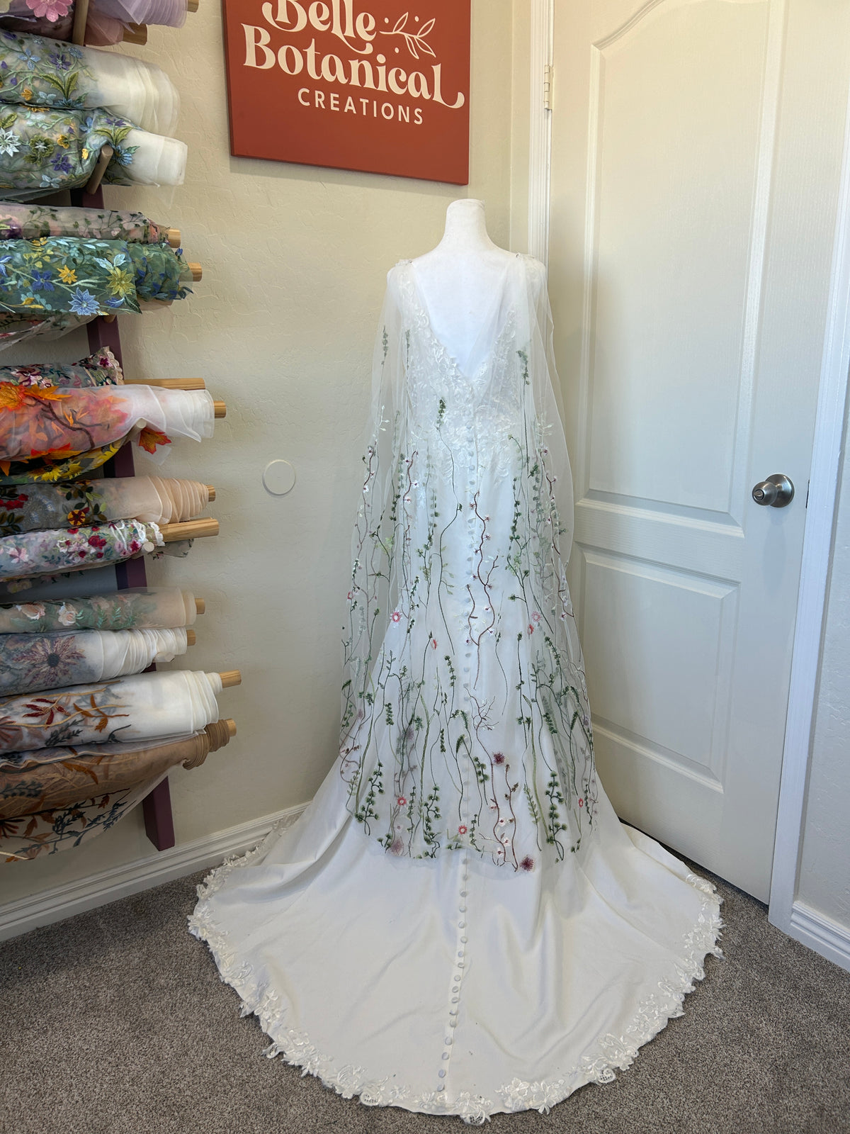 Muted Wildflower Cape | Floral Wedding