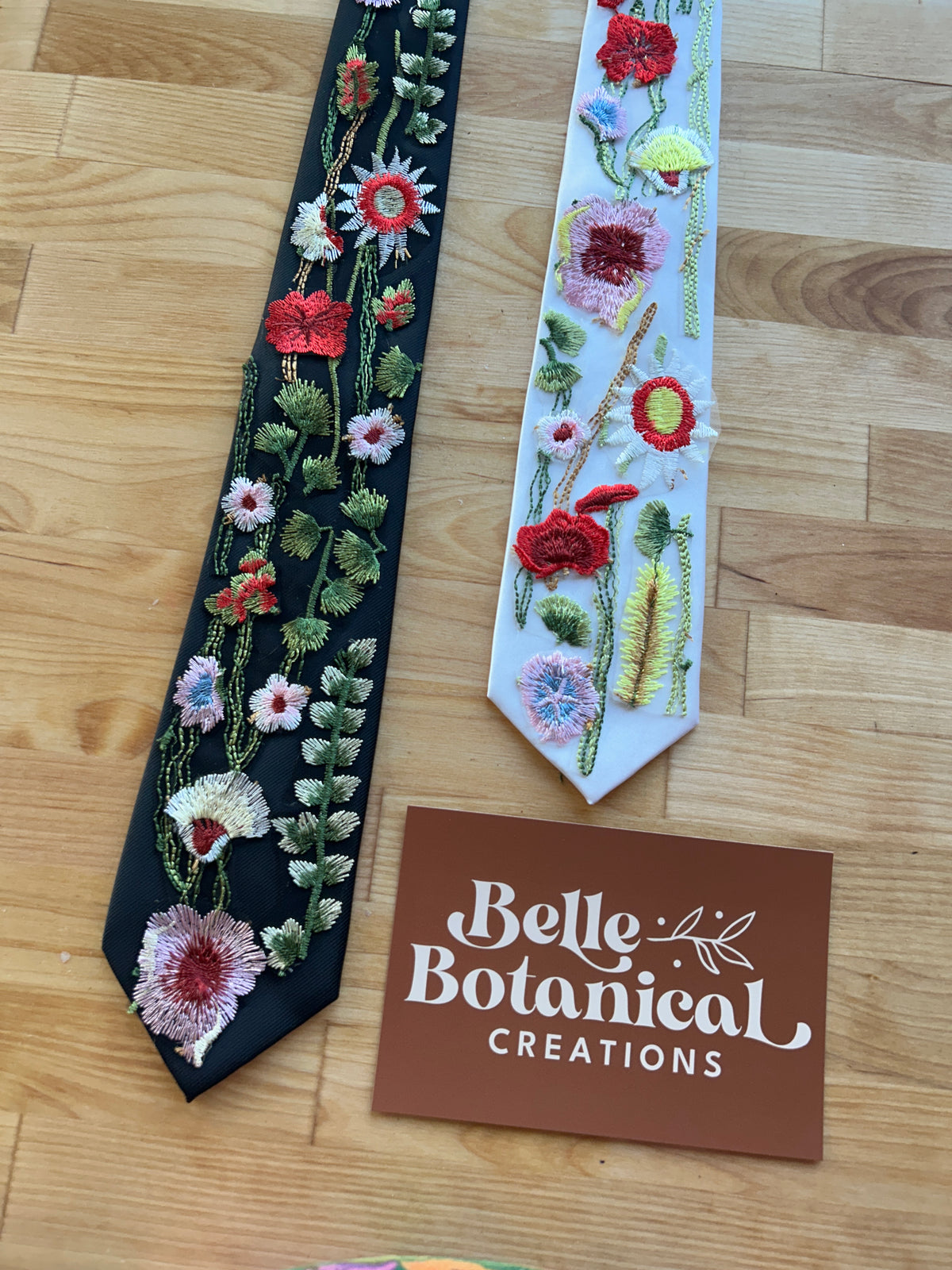 Vibrant Wildflower | Floral Embroidery Ties