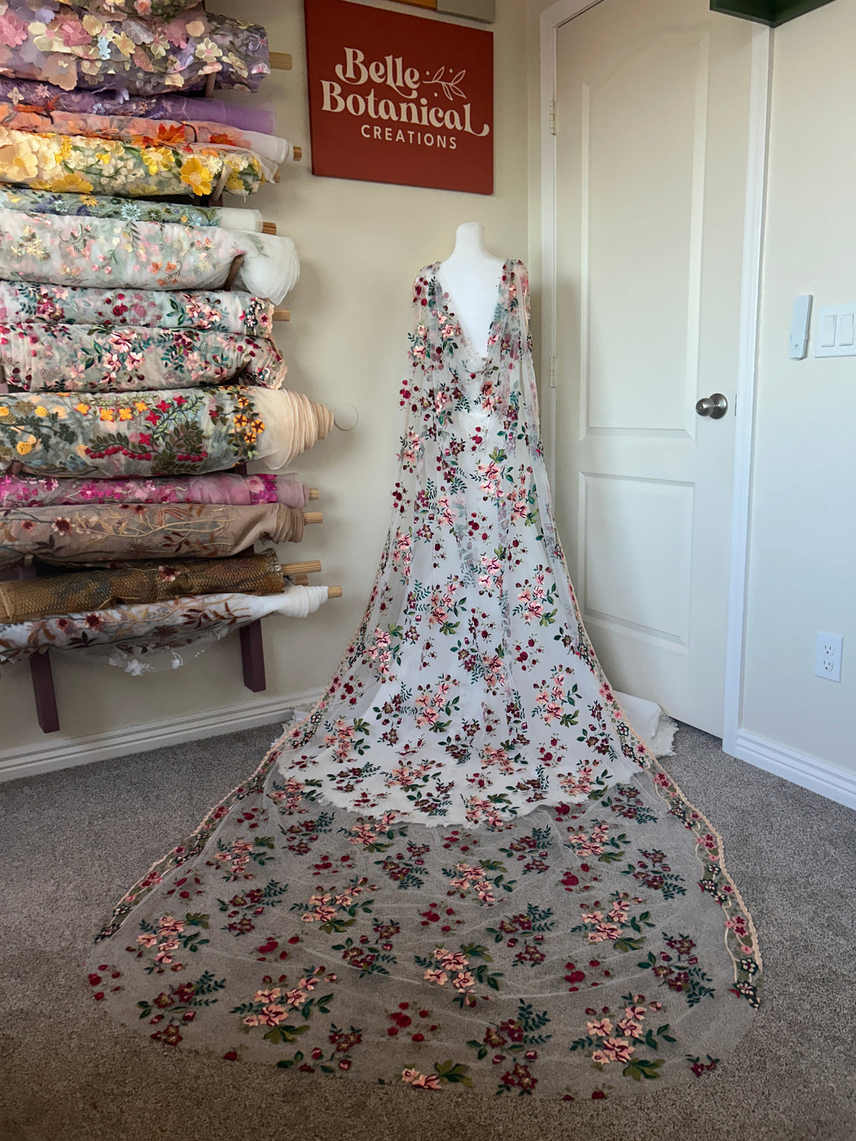 Jewel Cape | Floral Wedding Veil