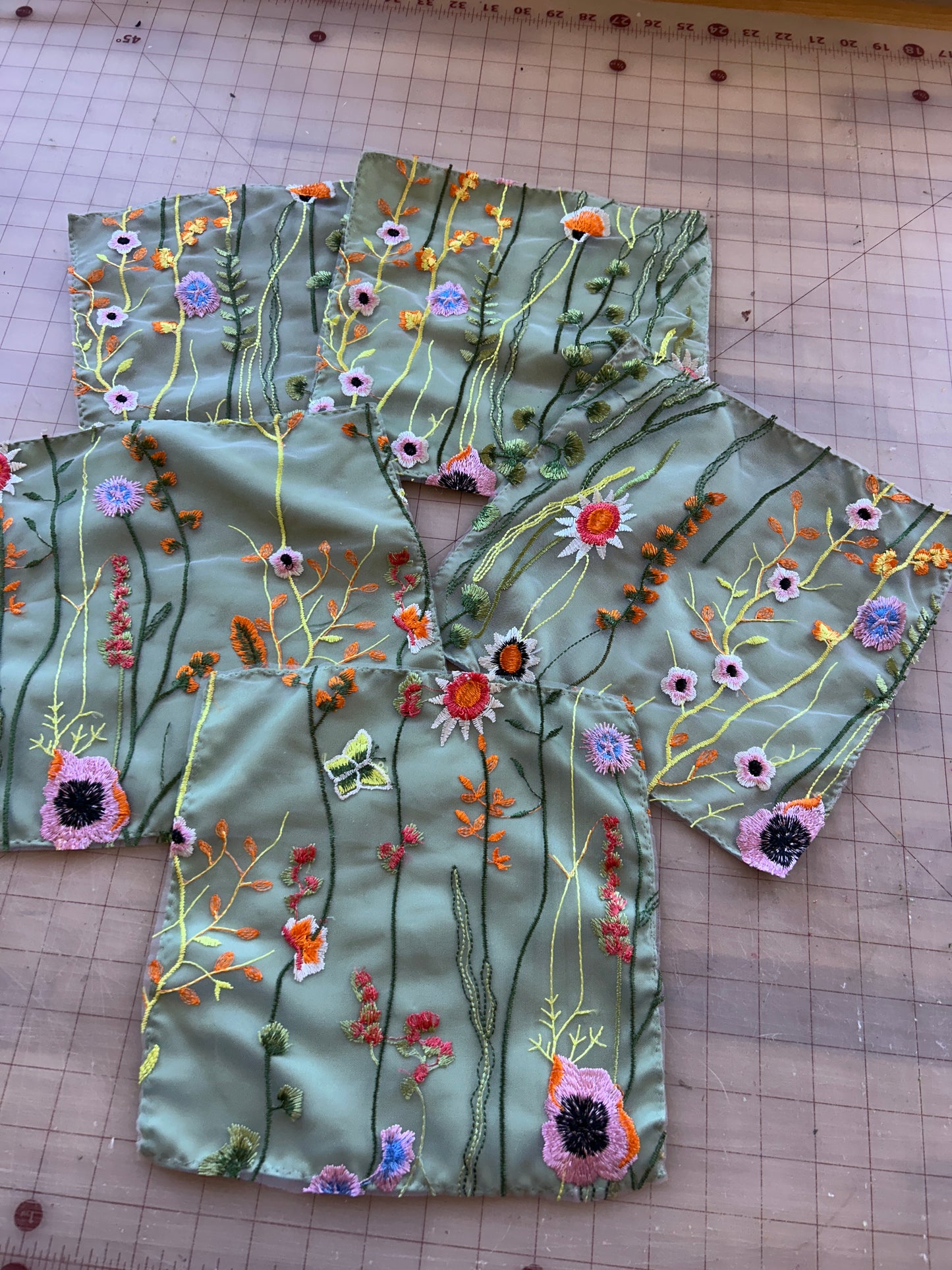 Embroidery Pocket Squares (multiple options) | Floral