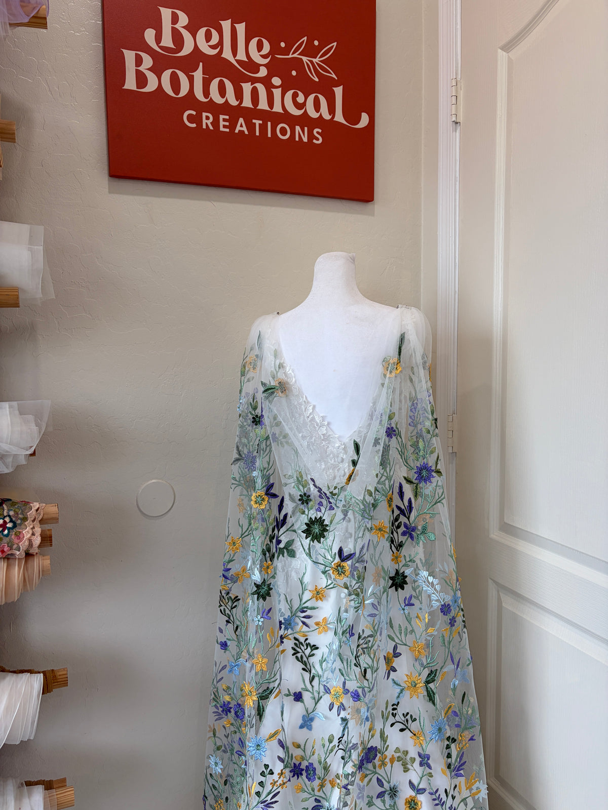 Starry Night Cape | Floral Wedding Veil