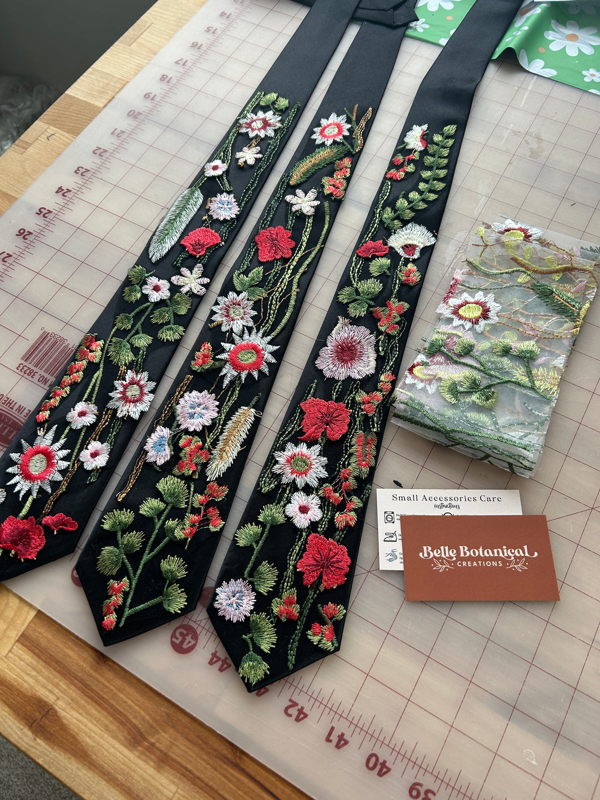 Vibrant Wildflower | Floral Embroidery Ties