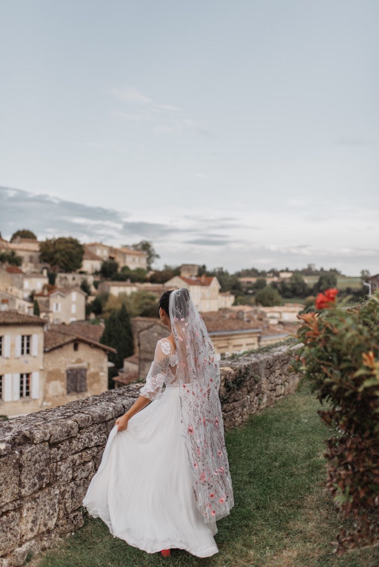 Pink Wildflower | Floral Wedding Veil