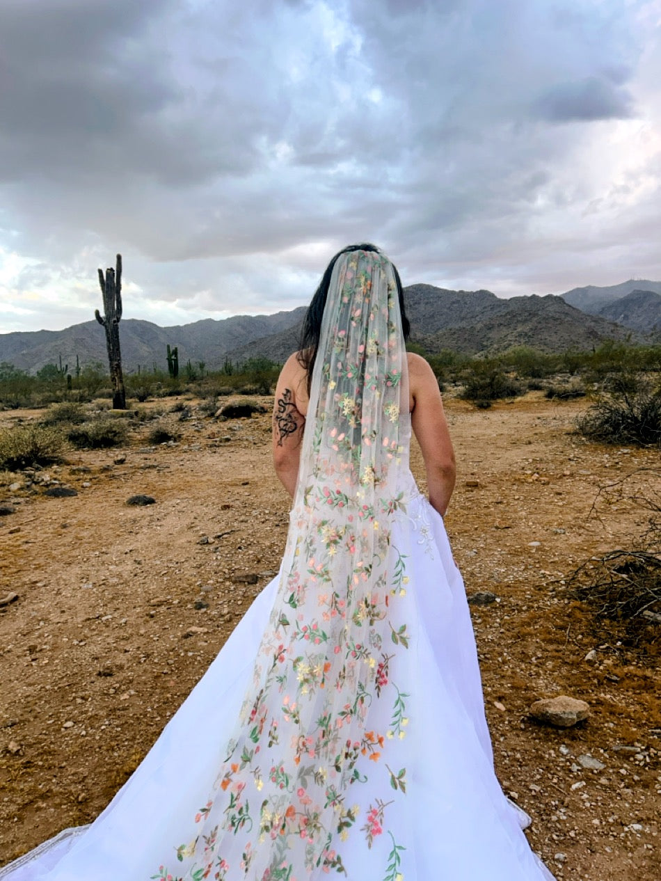 Springtime | Floral Wedding Veil