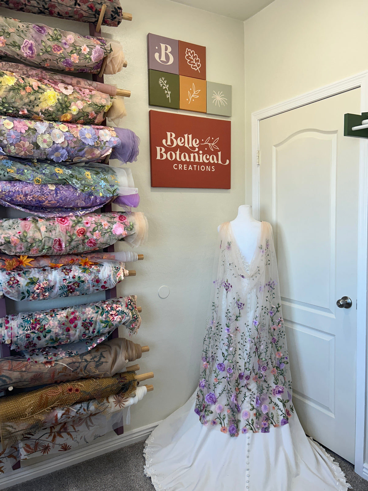 Purple Peachy Rose Cape | Floral Wedding Veil