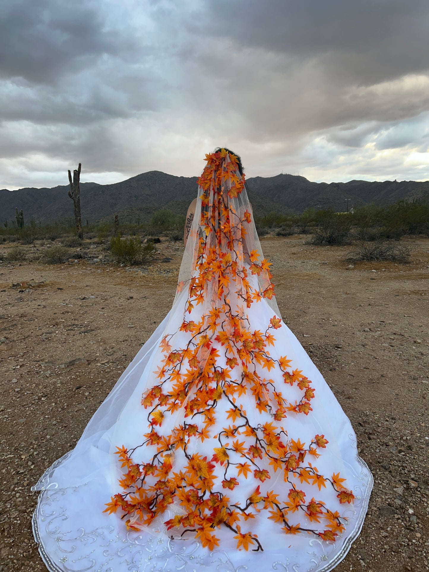 Autumn Foliage | Maple Leaves Wedding Veil