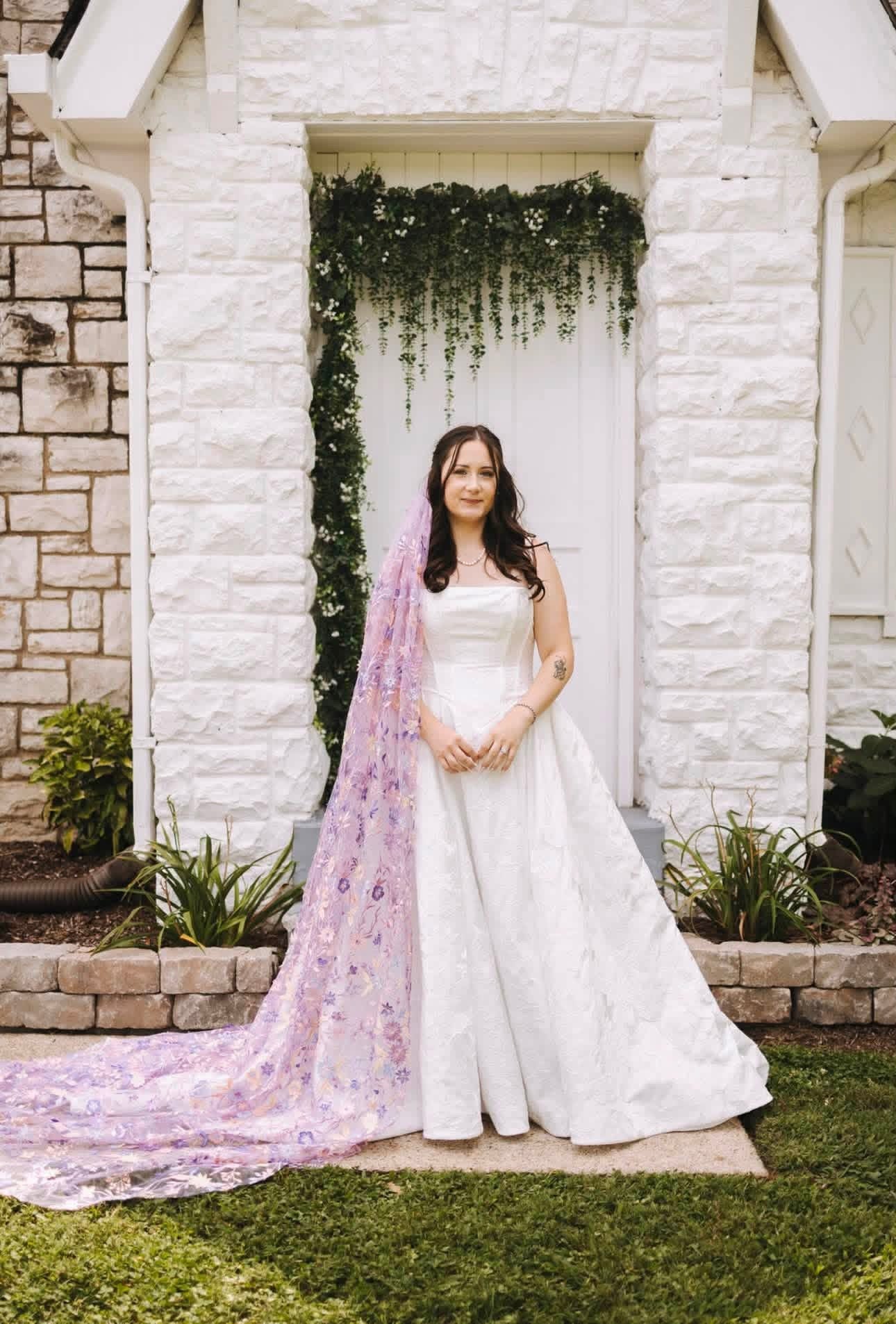 Purple Starry Night | Floral Wedding Veil
