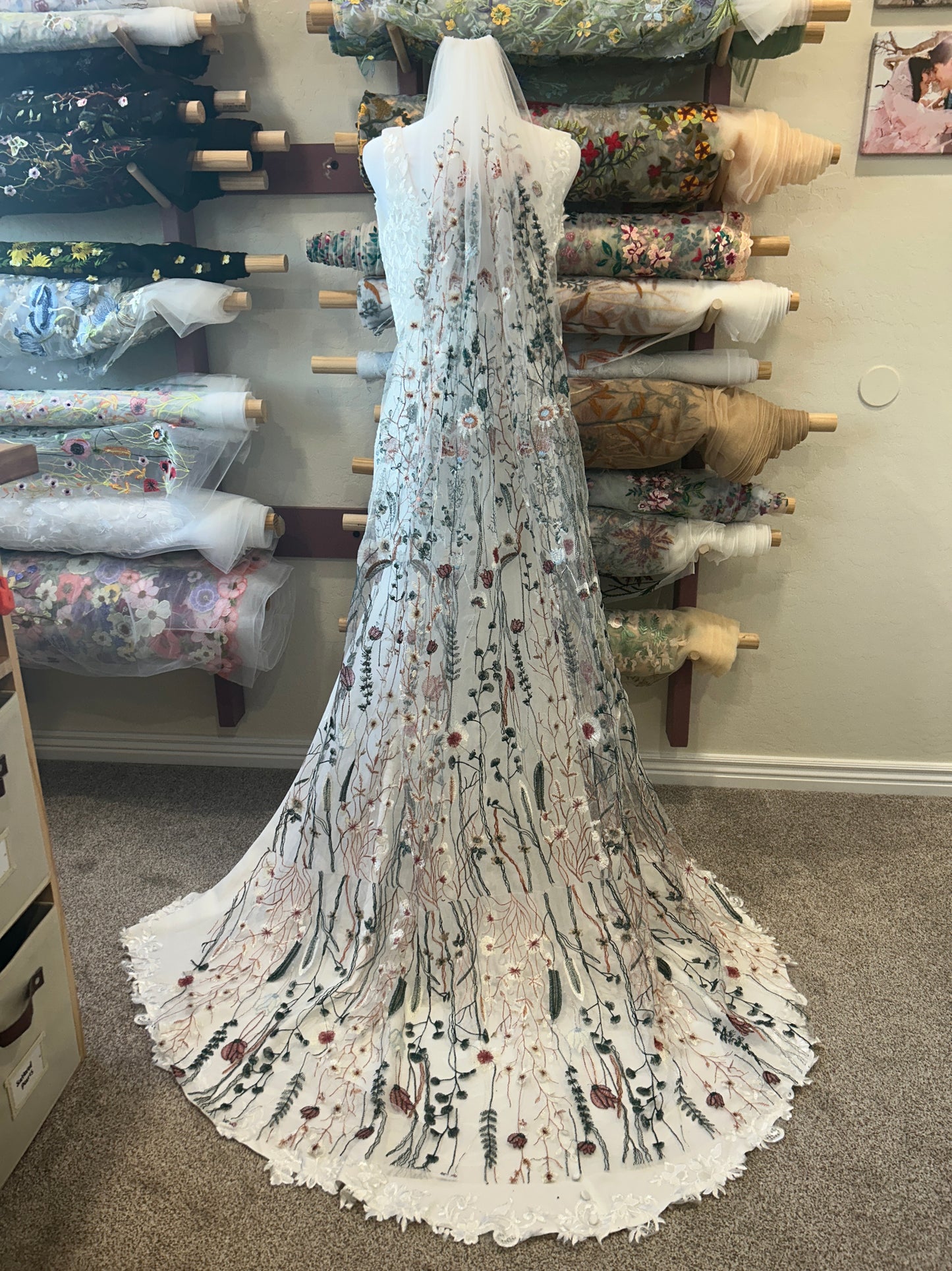 Green Wildflower | Floral Wedding Veil