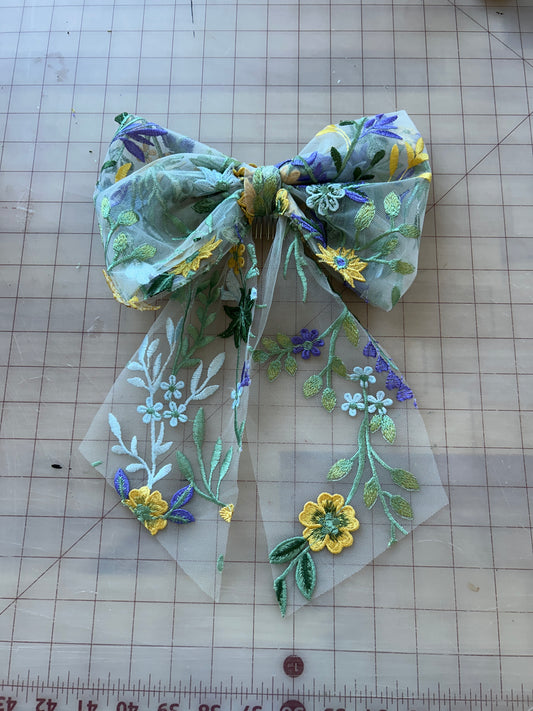 Starry Night | Floral Hair Bow
