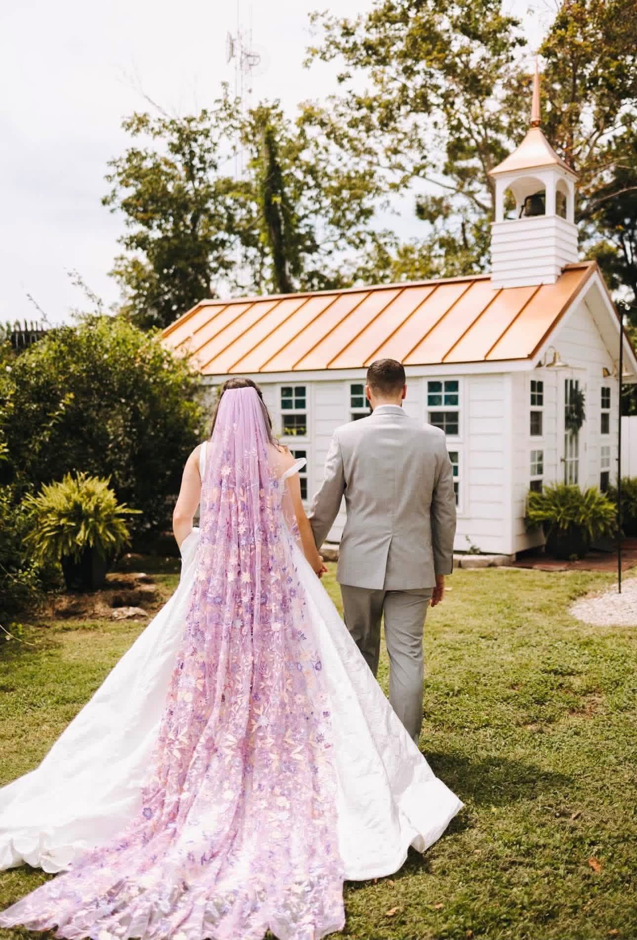 Purple Starry Night | Floral Wedding Veil