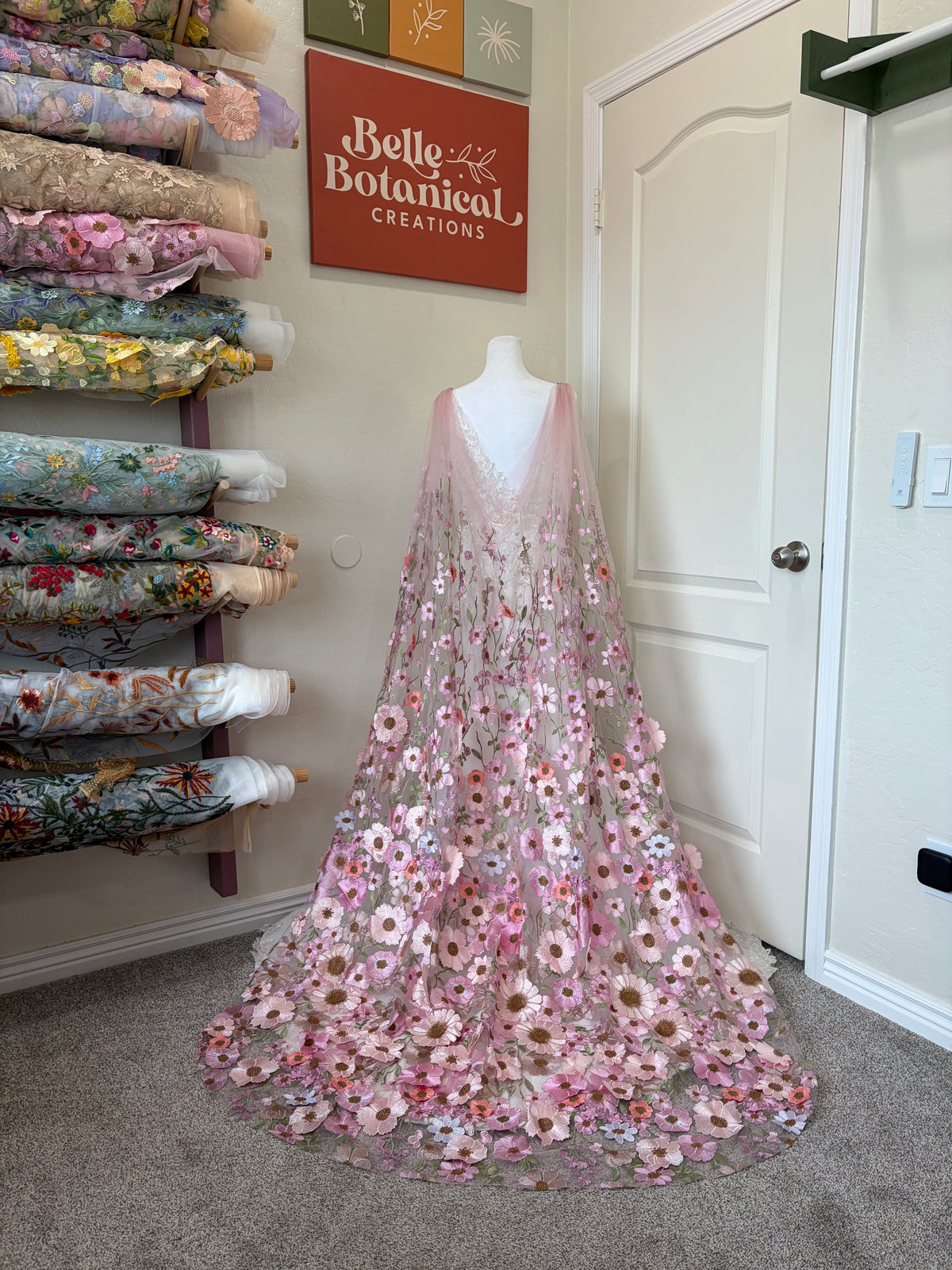 Lover Cape | Floral Wedding Veil