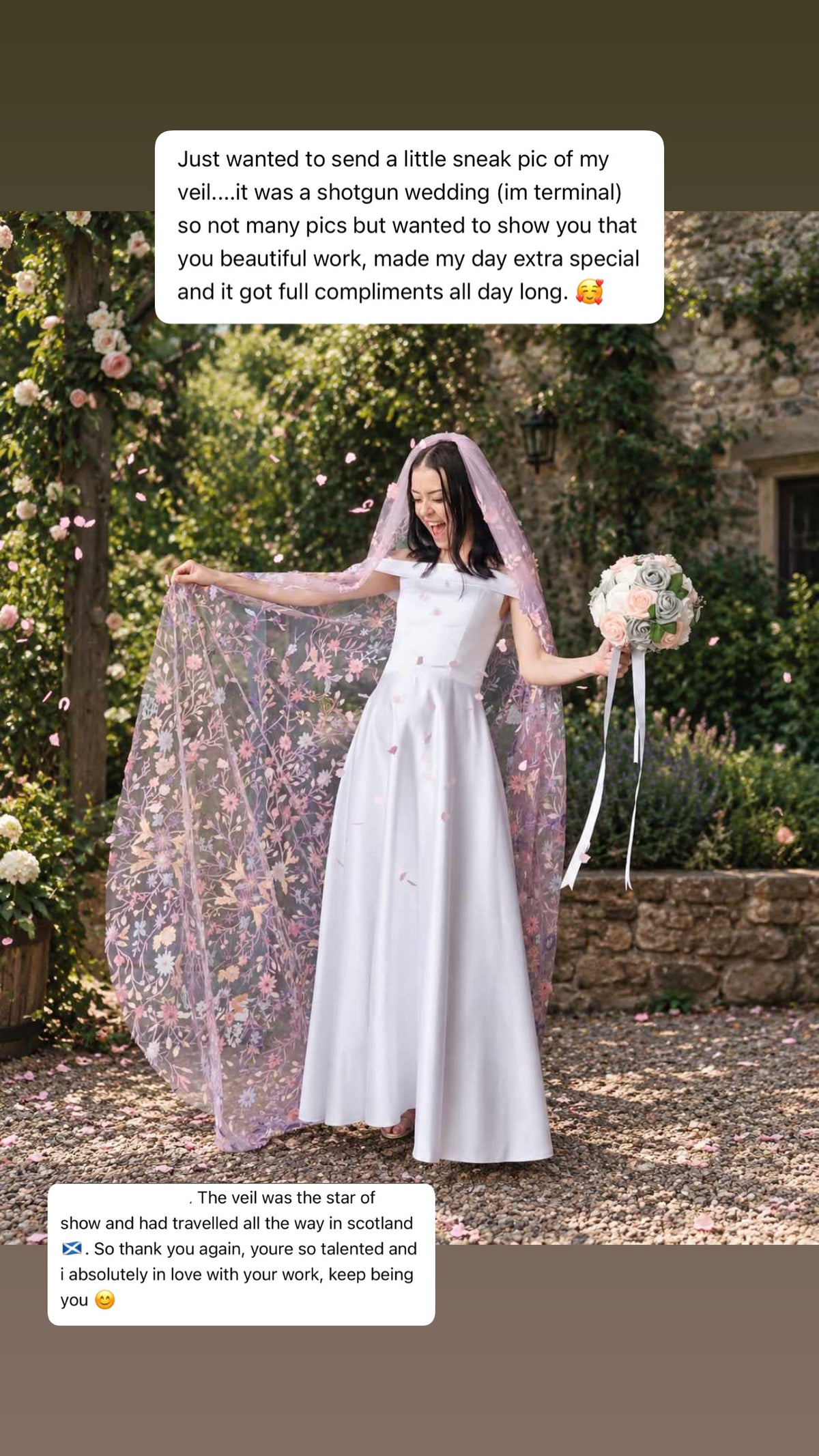 Purple Starry | Rapunzel's Garden | Floral Wedding Veil