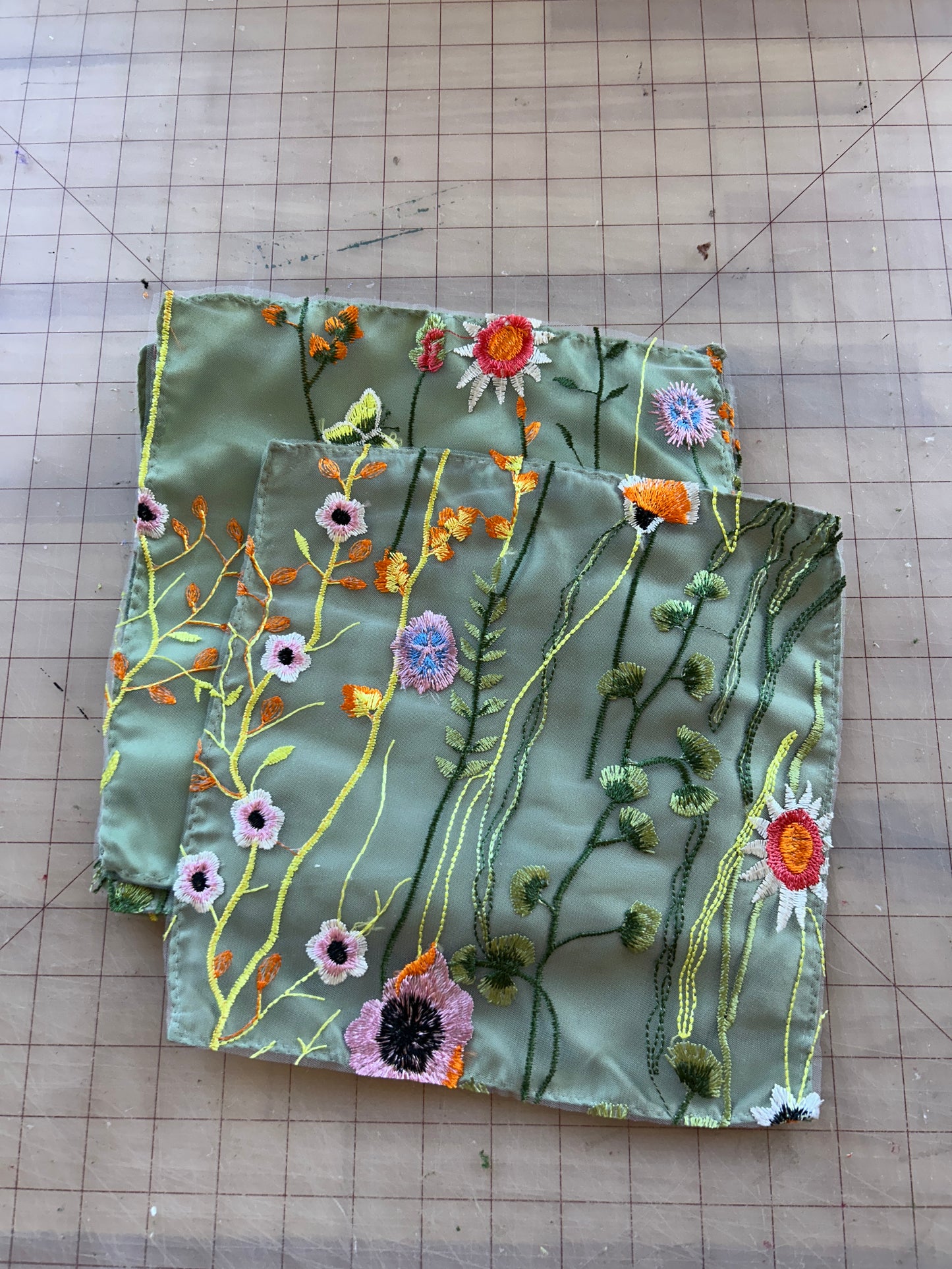 Embroidery Pocket Squares (multiple options) | Floral