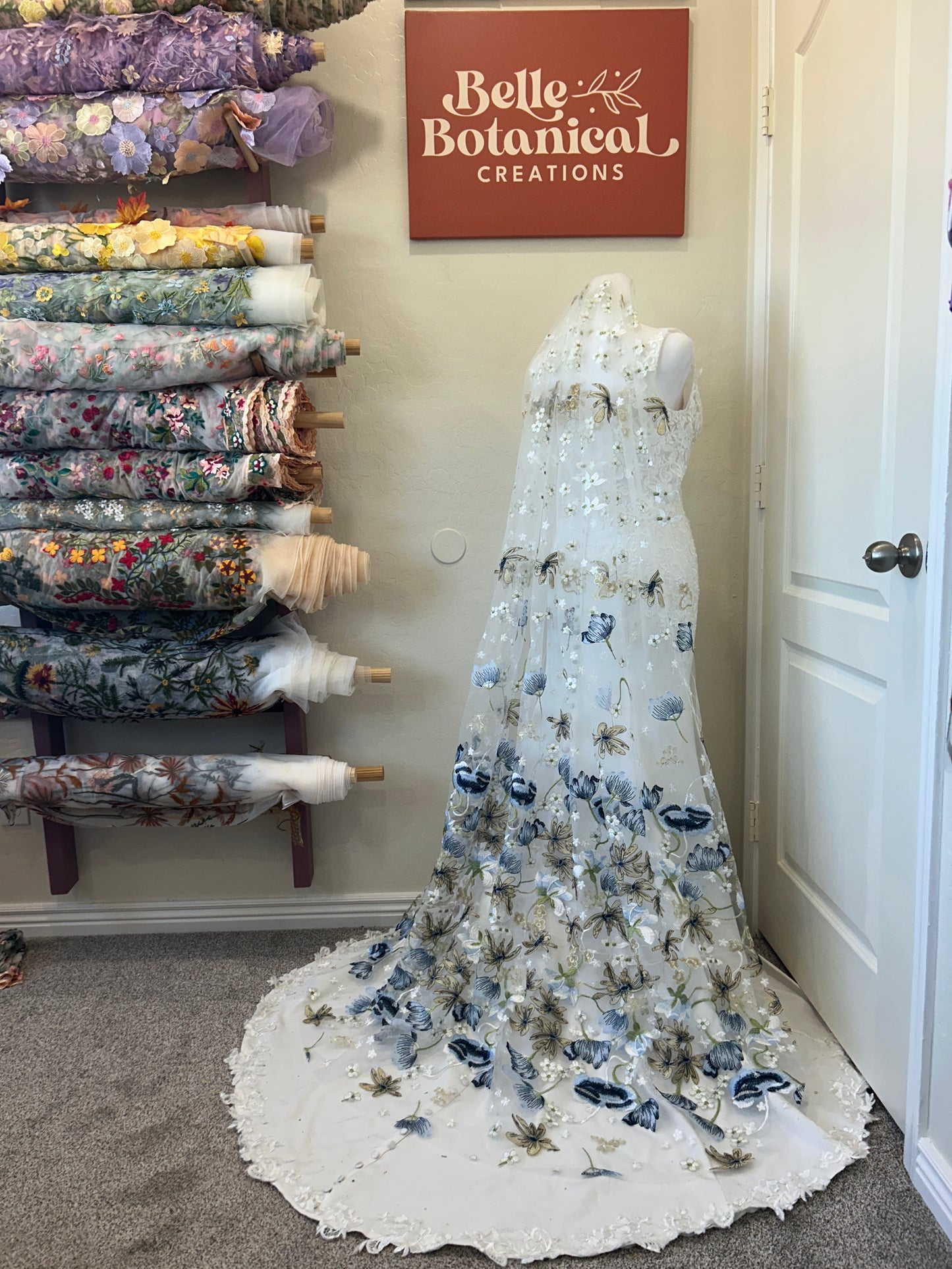 Blue Winter | Floral Wedding Veil