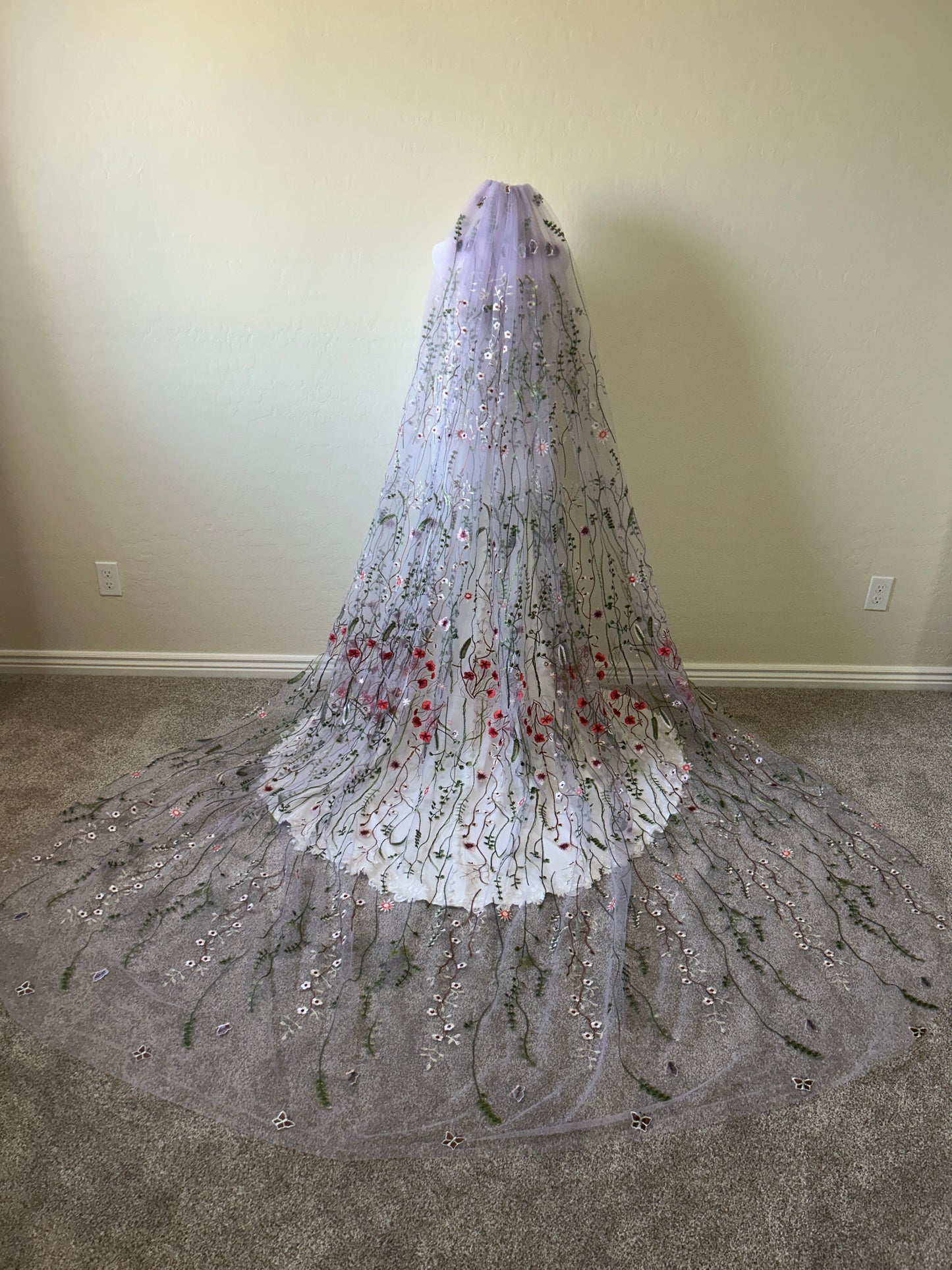 Light Purple Wildflower (Limited Edition) | Floral Wedding Veil