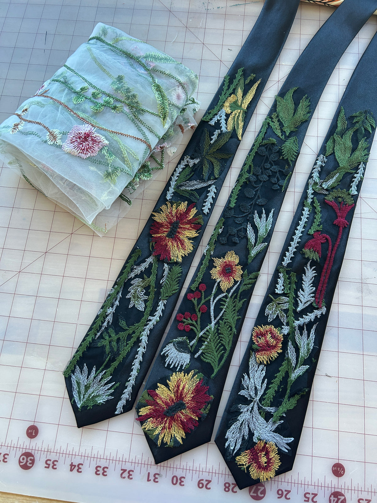 Enchanted Forest | Floral Embroidery Ties