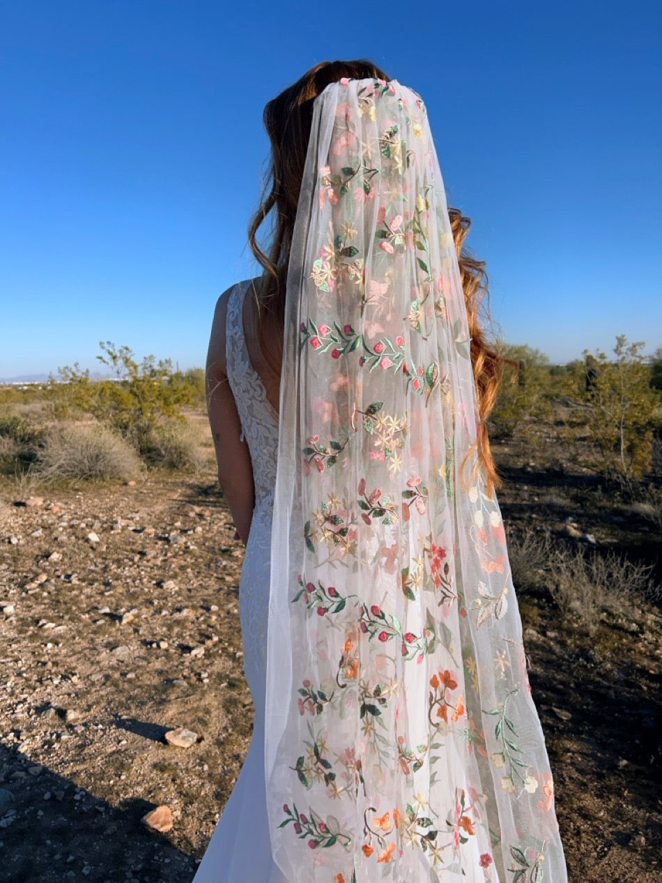 Springtime | Floral Wedding Veil