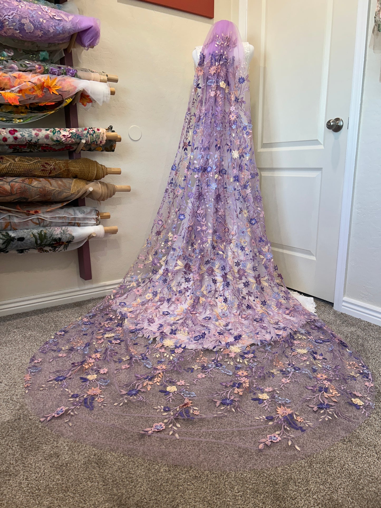 Purple Starry Night | Floral Wedding Veil
