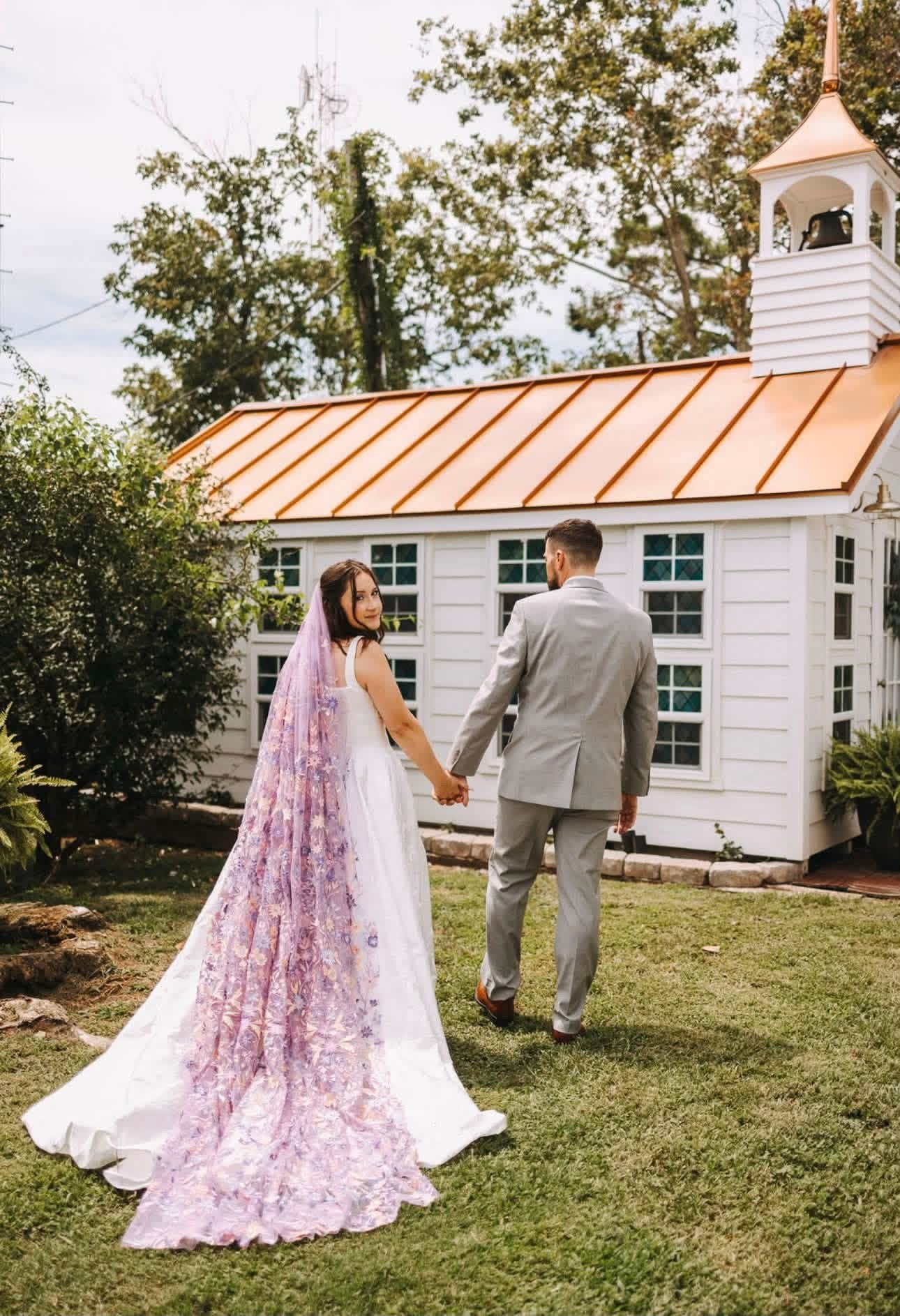 Purple Starry Night | Floral Wedding Veil