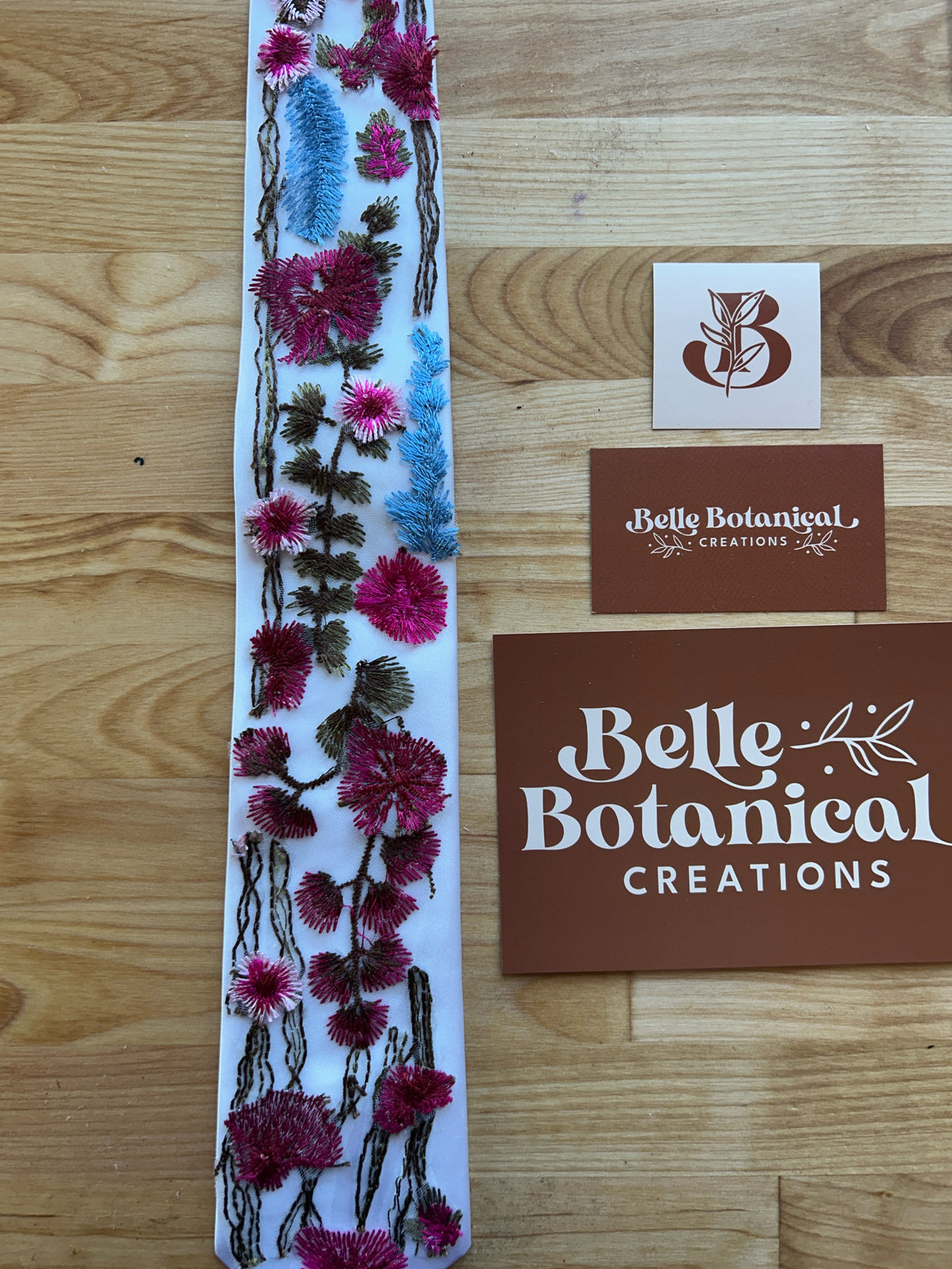 Pink Wildflower | Floral Embroidery Ties