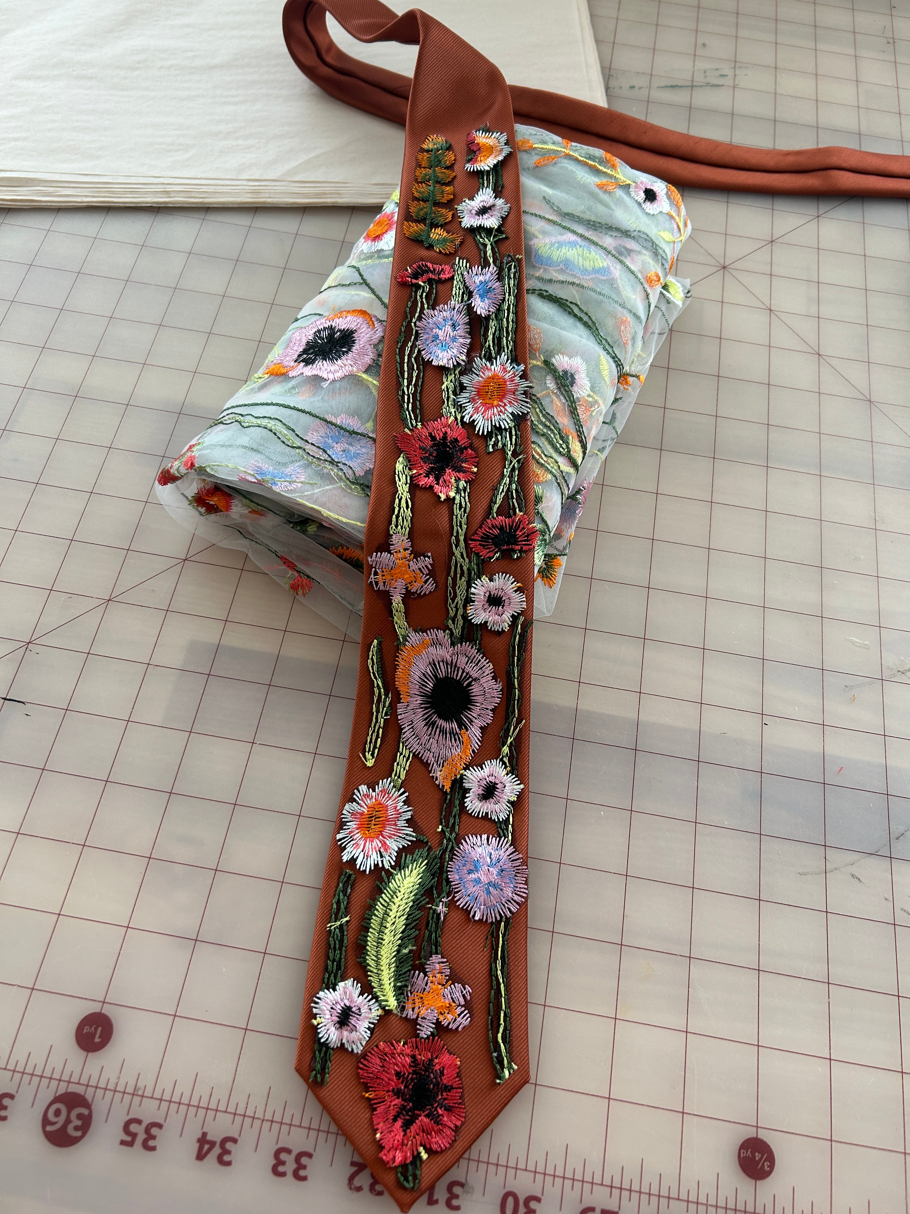 Orange Wildflower | Floral Ties – Belle Botanical Creations LLC