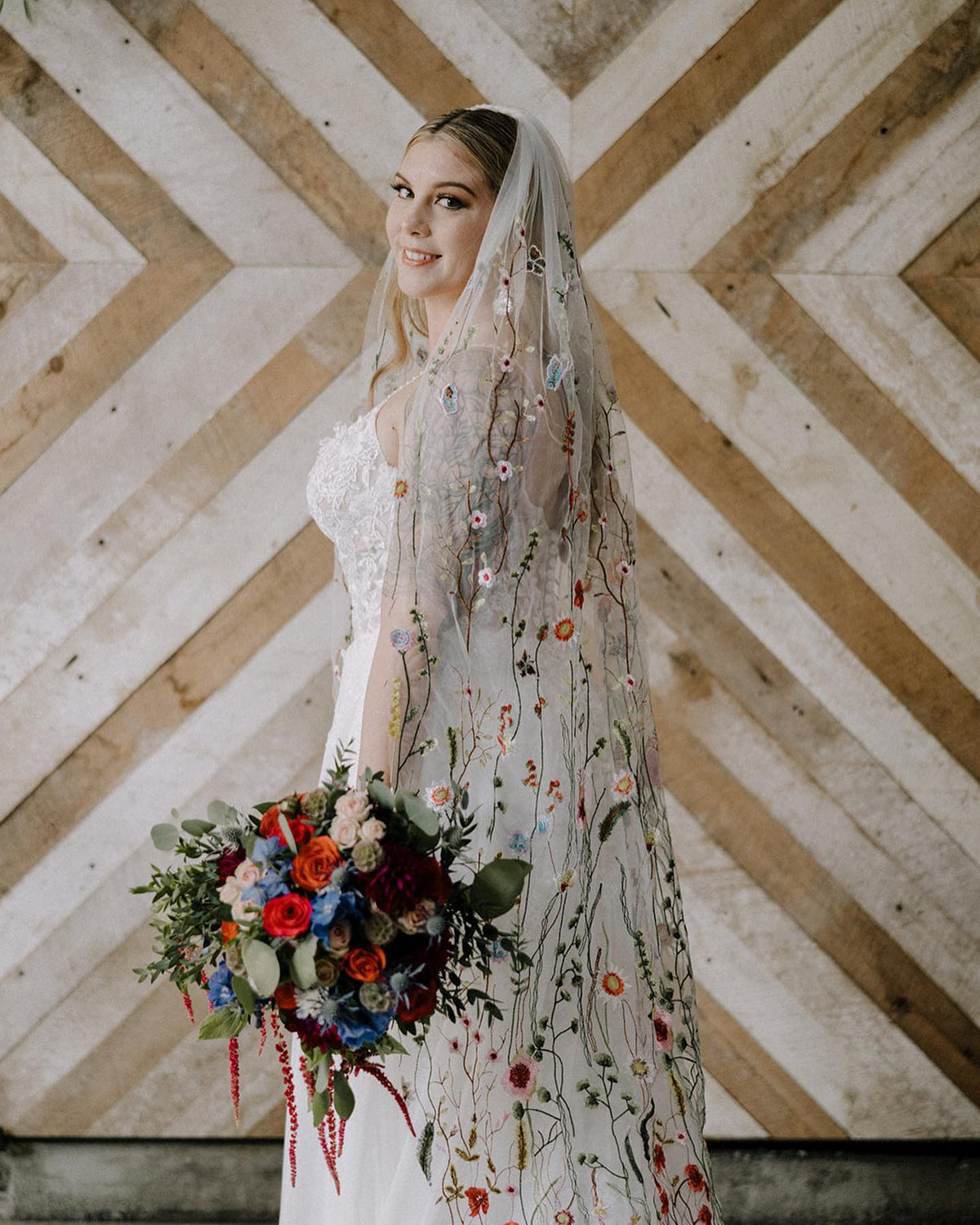 Vibrant Wildflower | Floral Wedding Veil