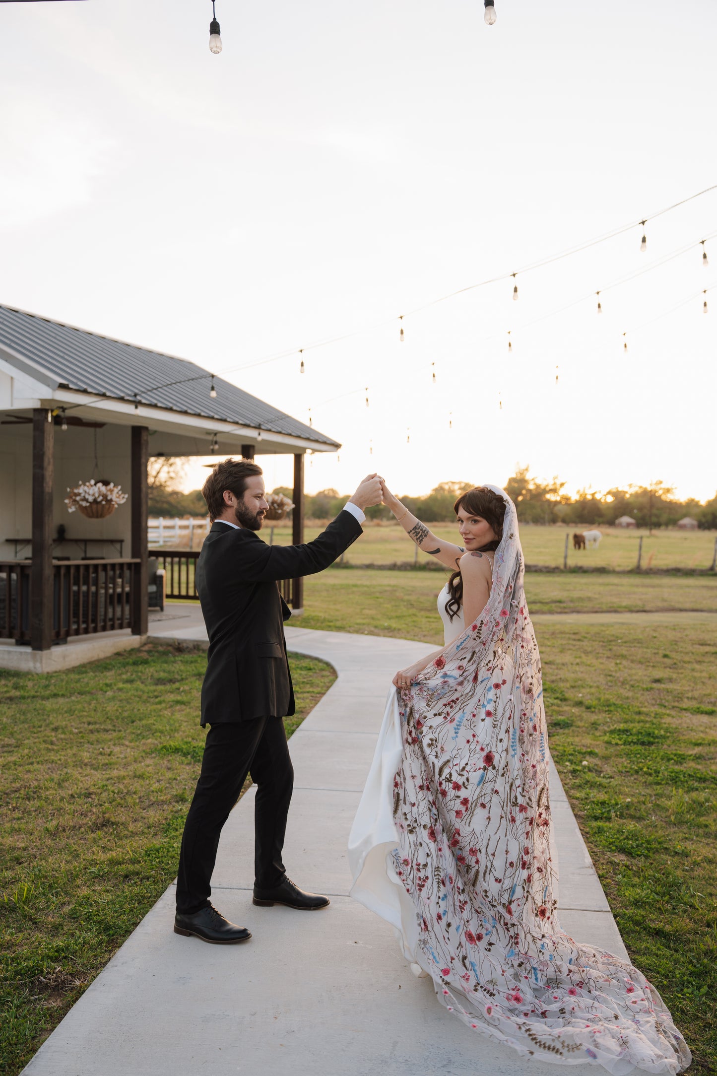 Pink Wildflower | Floral Wedding Veil