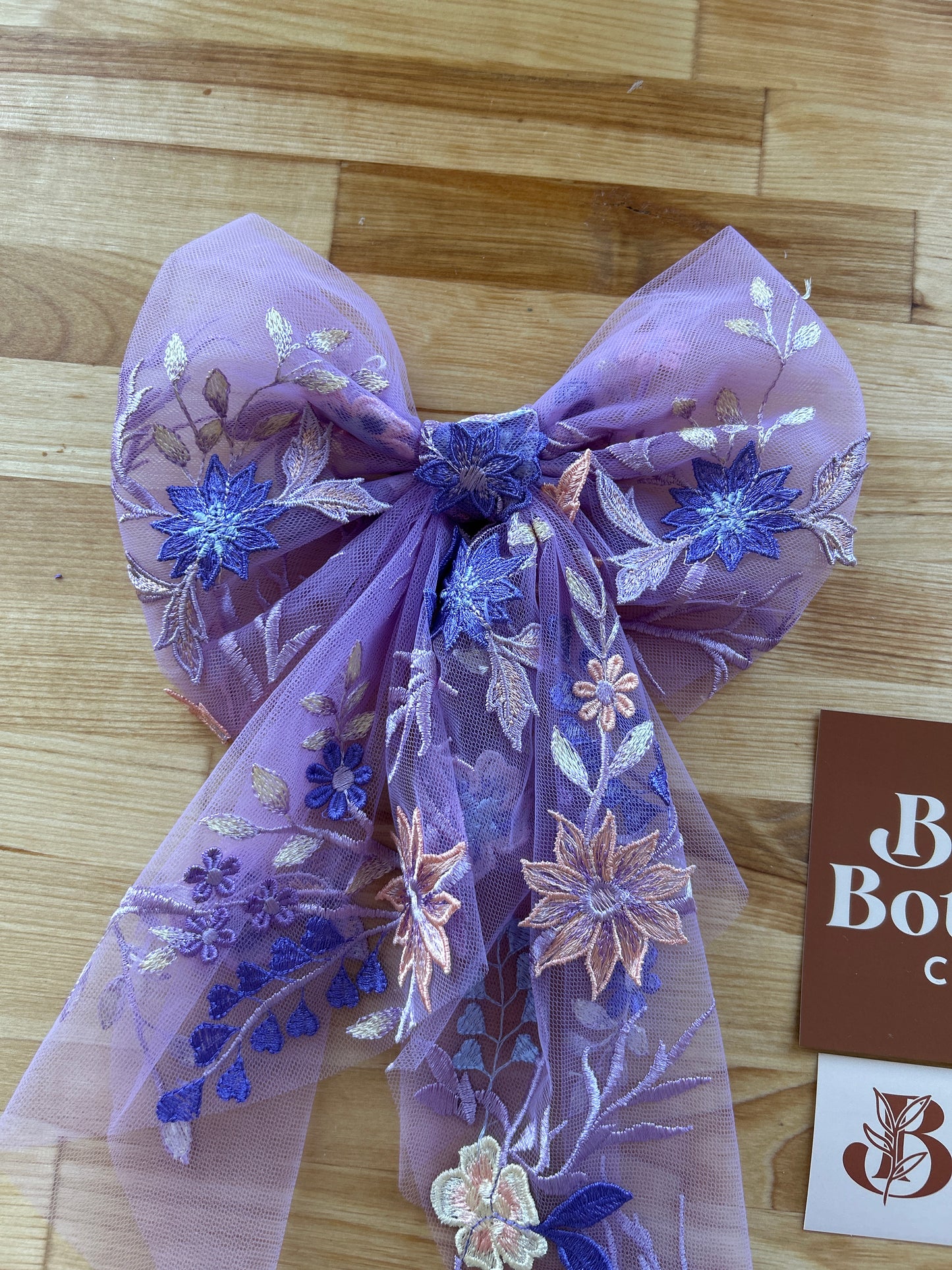 Purple Starry Night | Floral Hair Bow