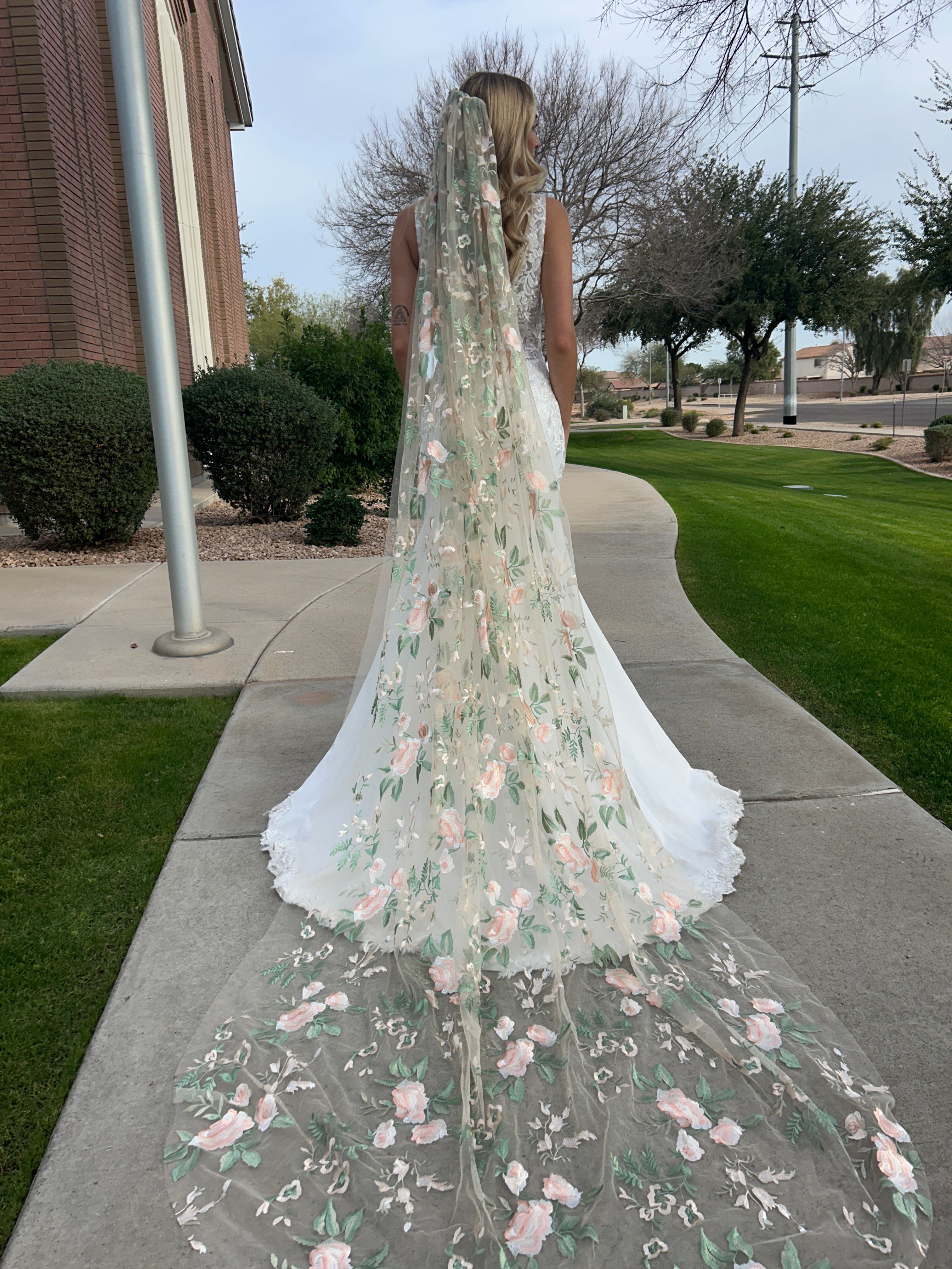Vintage Rose | Floral Wedding Veil – Belle Botanical Creations LLC