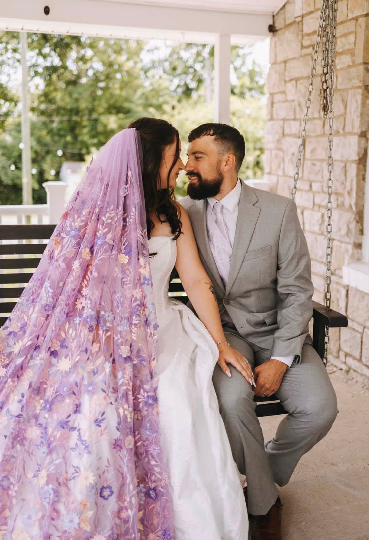 Purple Starry Night | Floral Wedding Veil