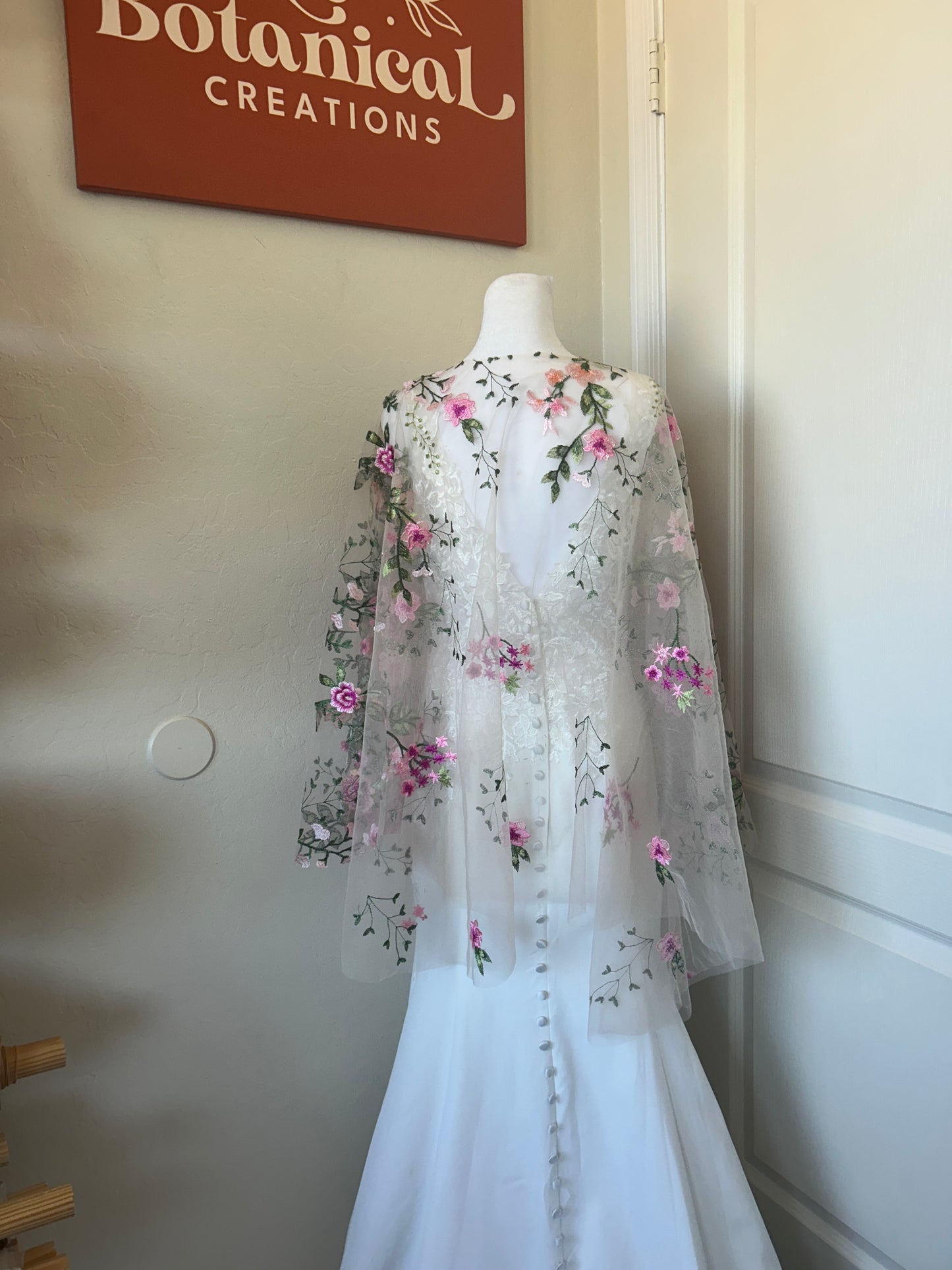 Peachy Rose Collection Capelets | Floral Embroidery