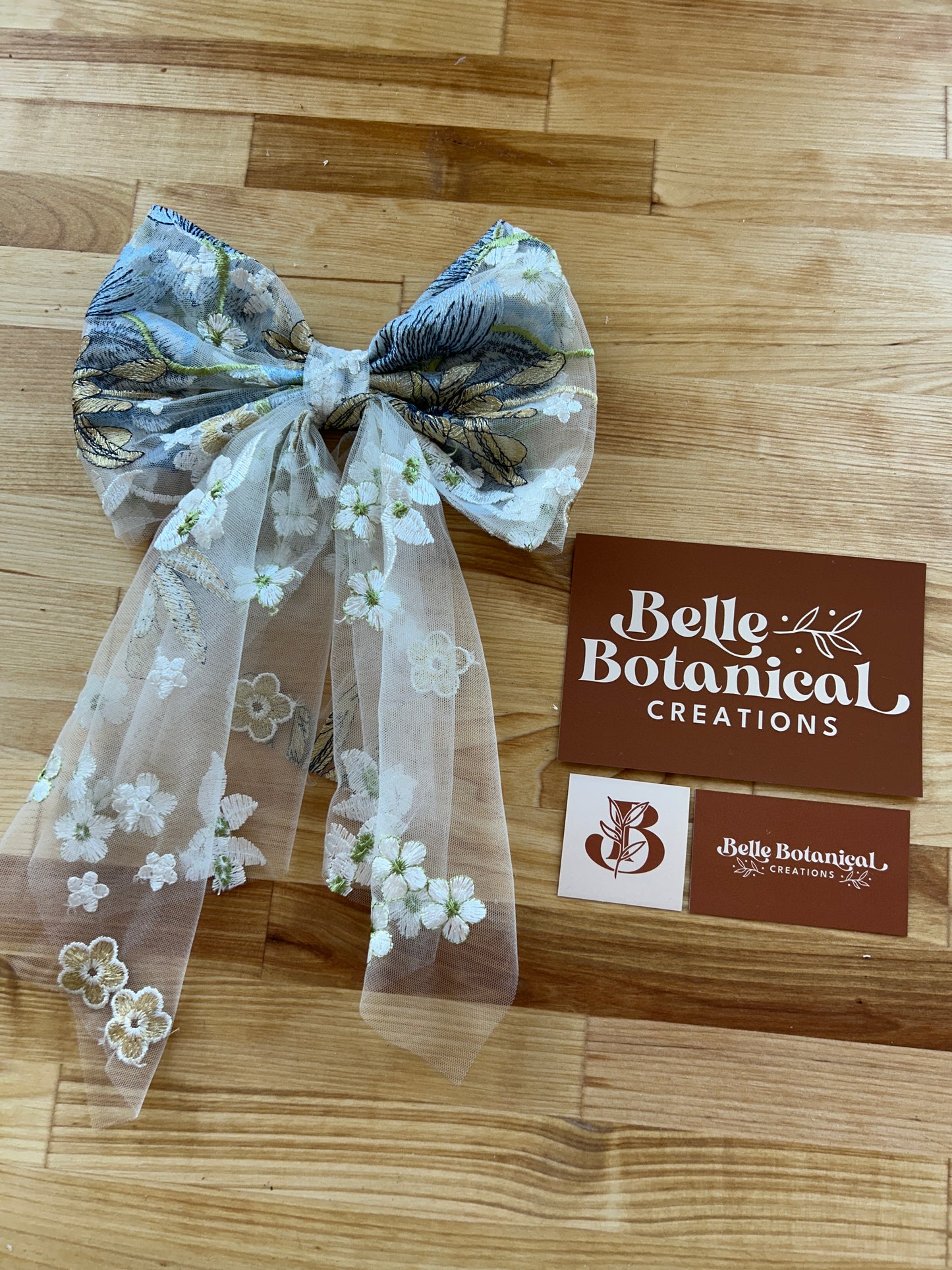 Blue Winter | Floral Hair Bow