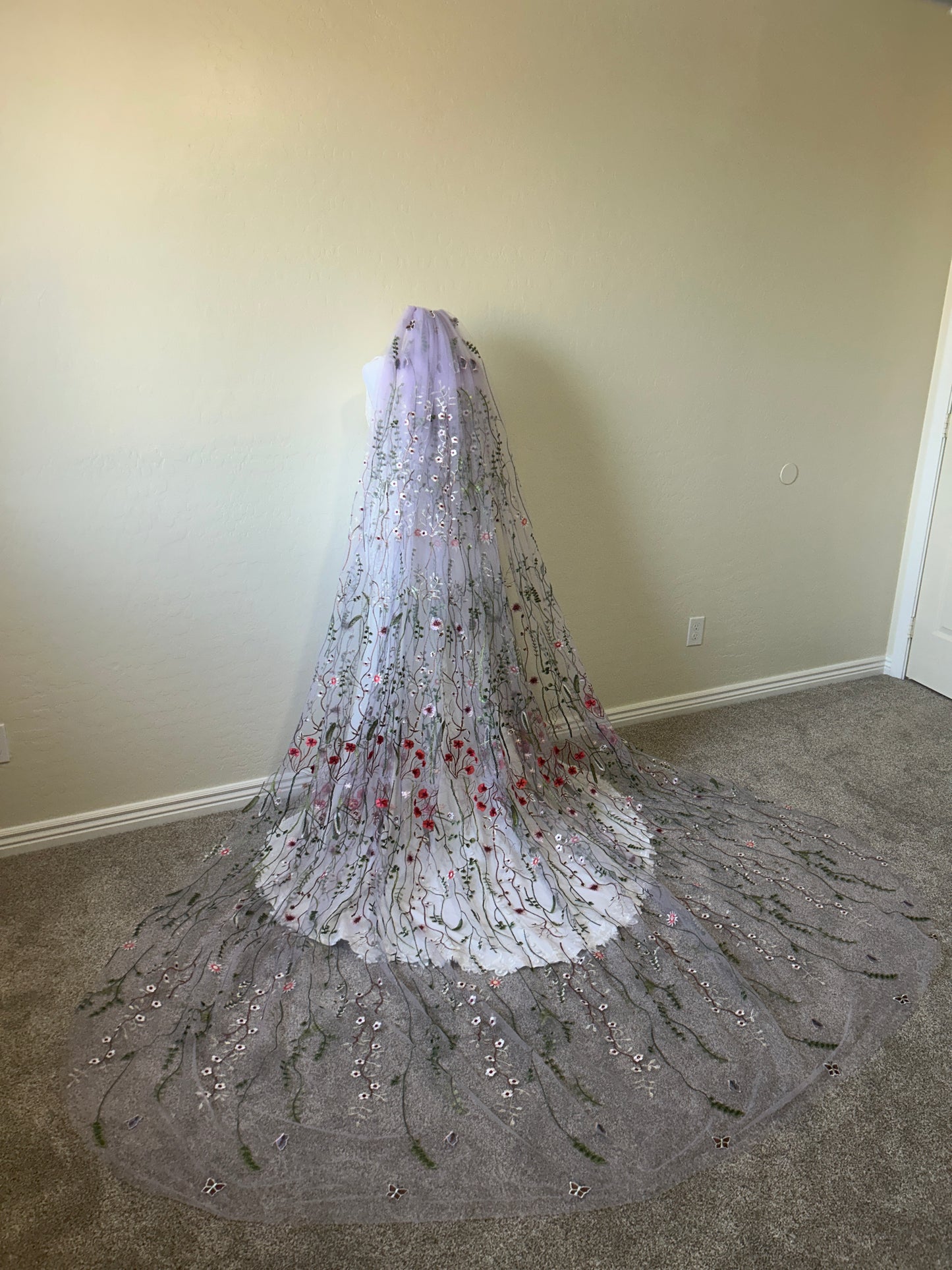 Light Purple Wildflower (Limited Edition) | Floral Wedding Veil