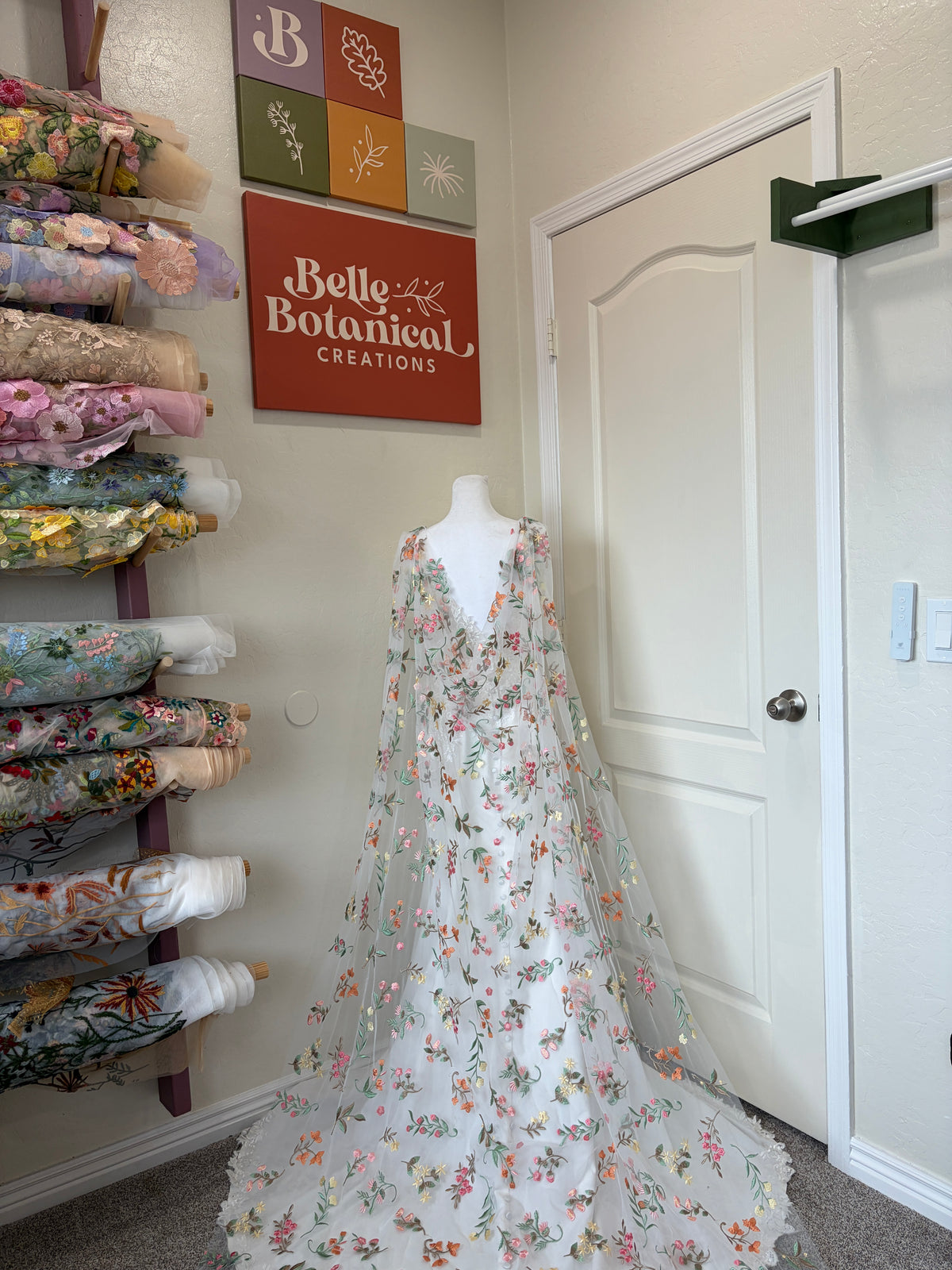 Springtime Cape | Floral Wedding Veil