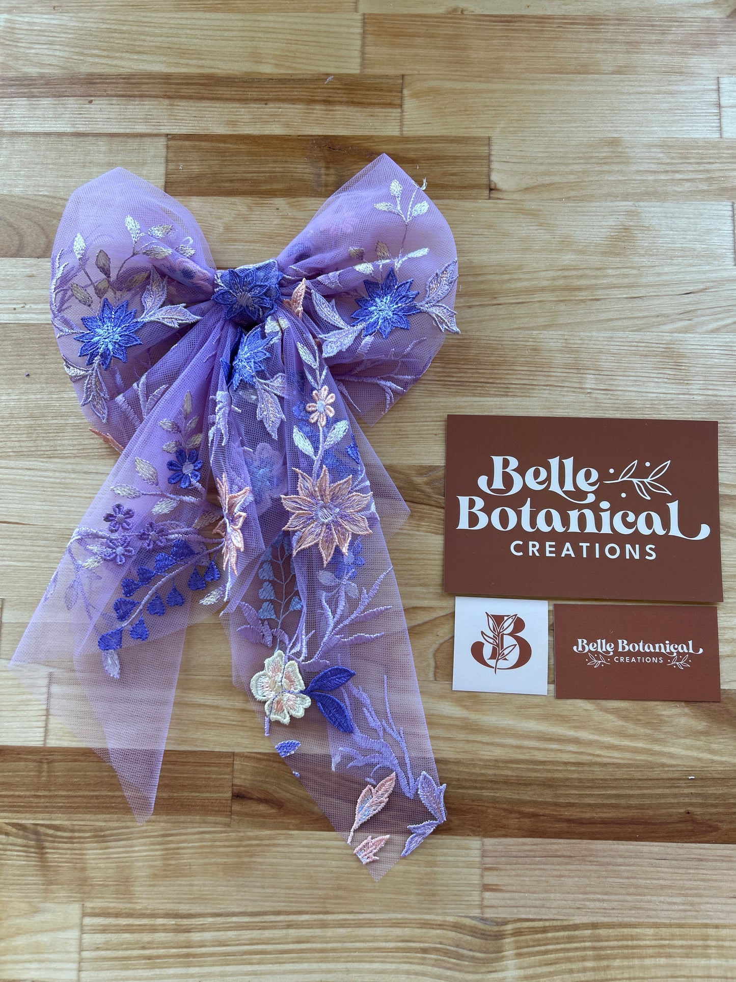 Purple Starry Night | Floral Hair Bow