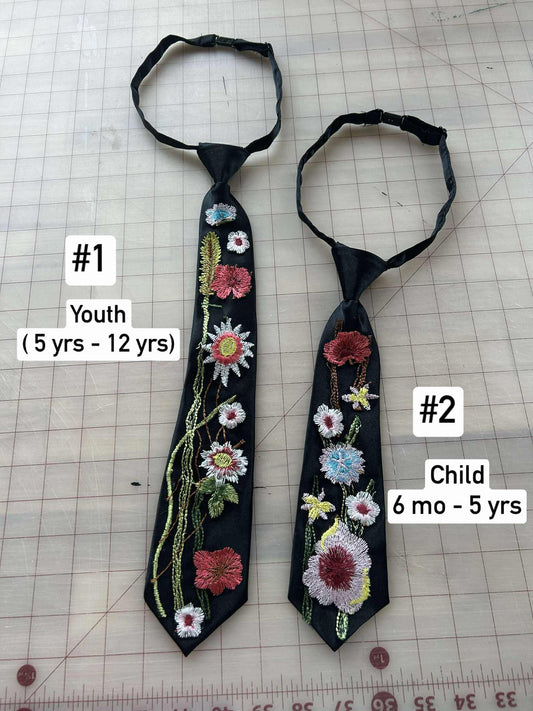 Wildflower Youth Ties  (Final Sale - Ready to Ship)