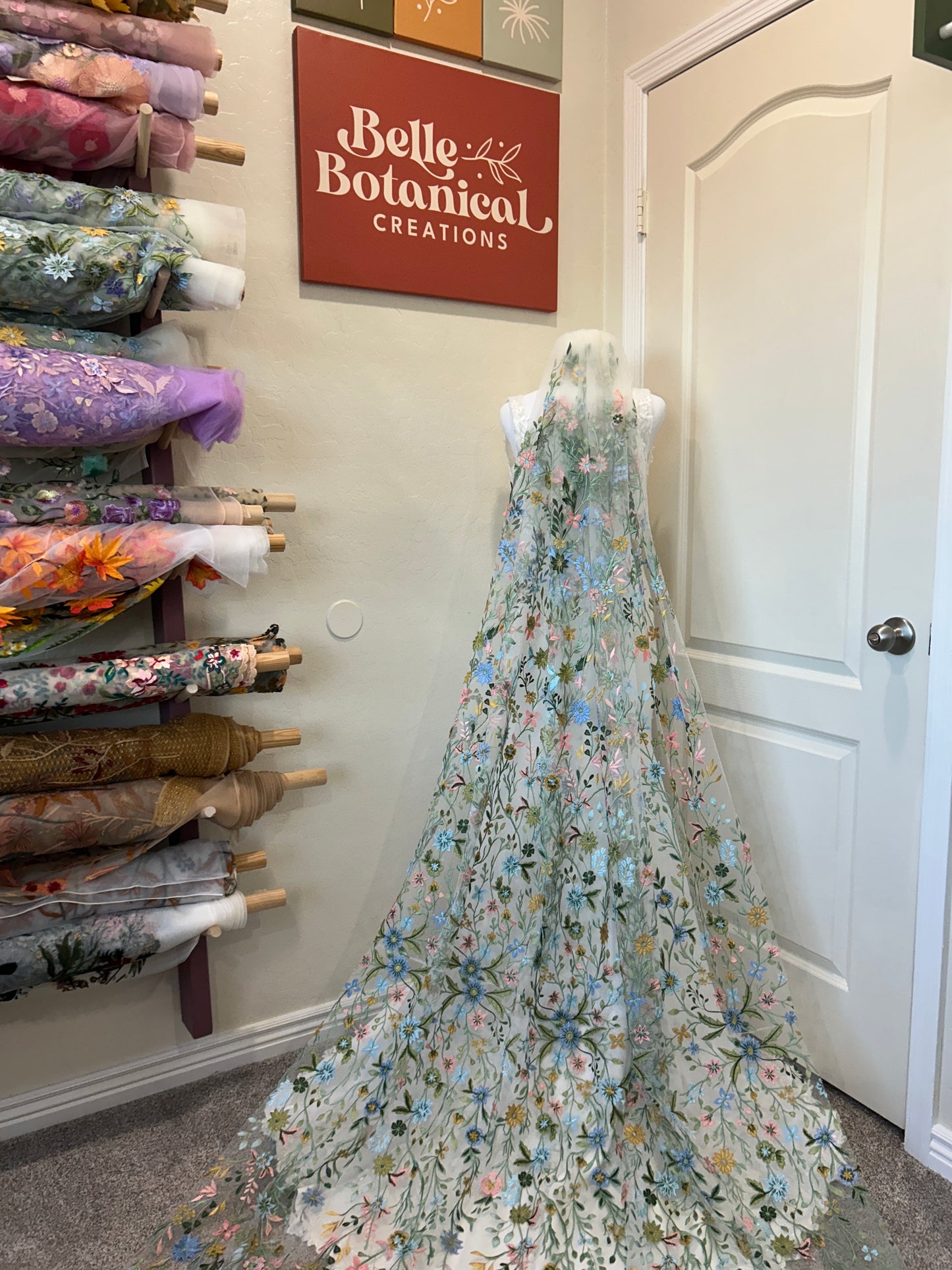 Pink Starry Night | Floral Wedding Veil