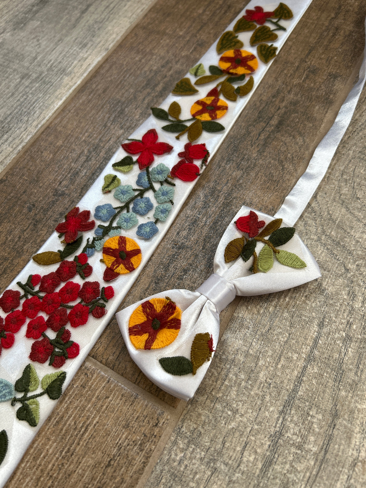Earth Tones | Floral Embroidery Ties