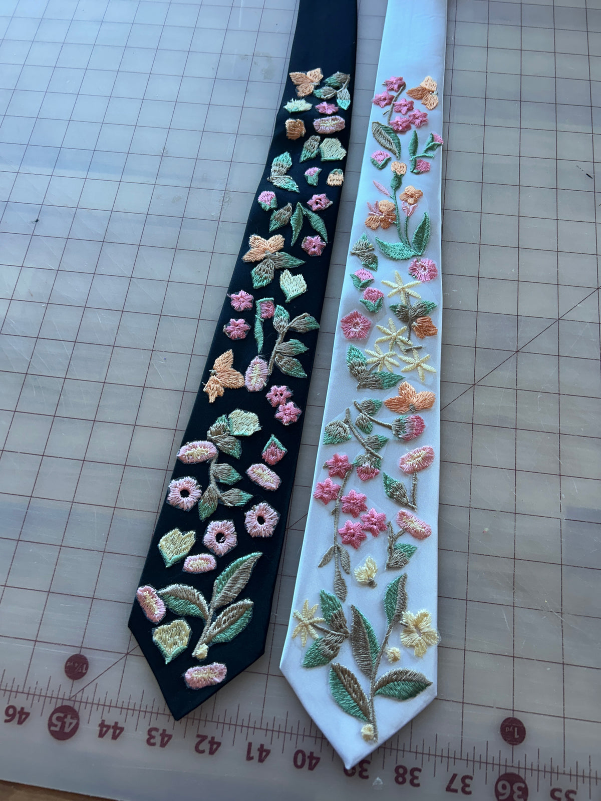 Springtime | Floral Embroidery Ties