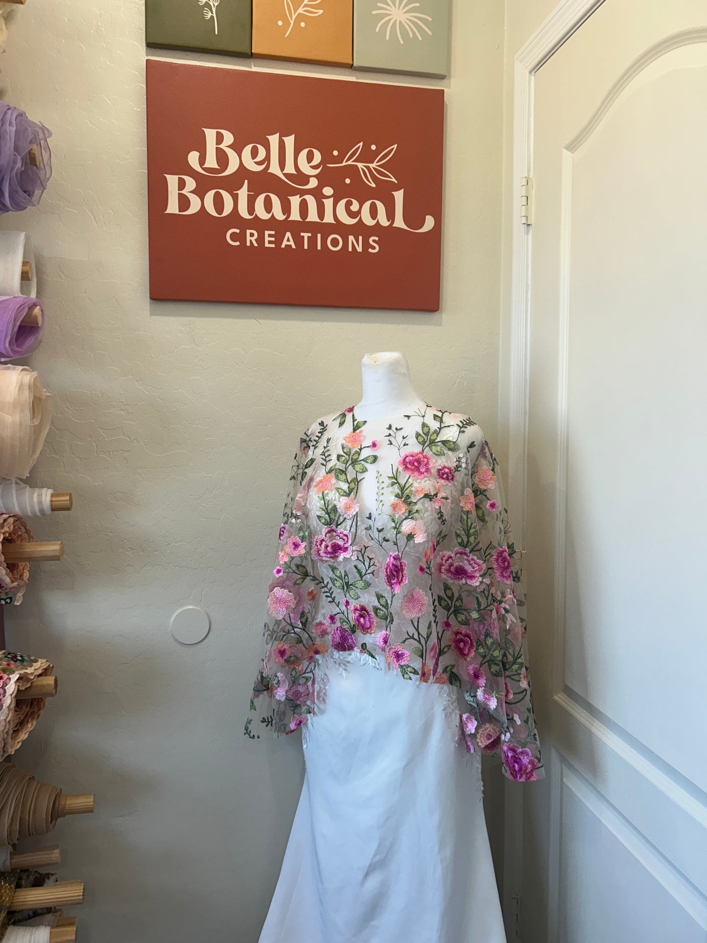 Peachy Rose Collection Capelets | Floral Embroidery
