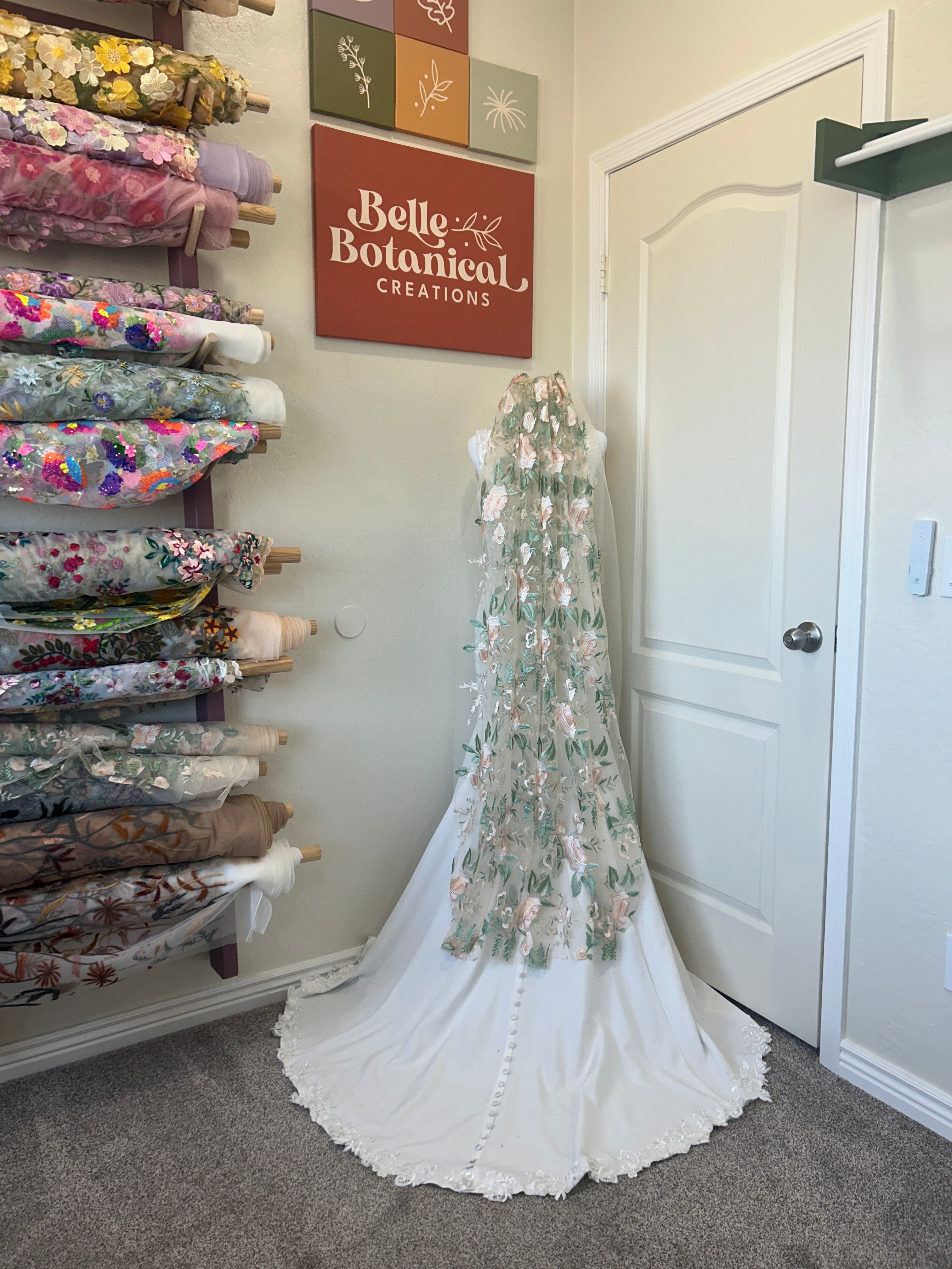 Vintage Rose | Floral Wedding Veil – Belle Botanical Creations LLC