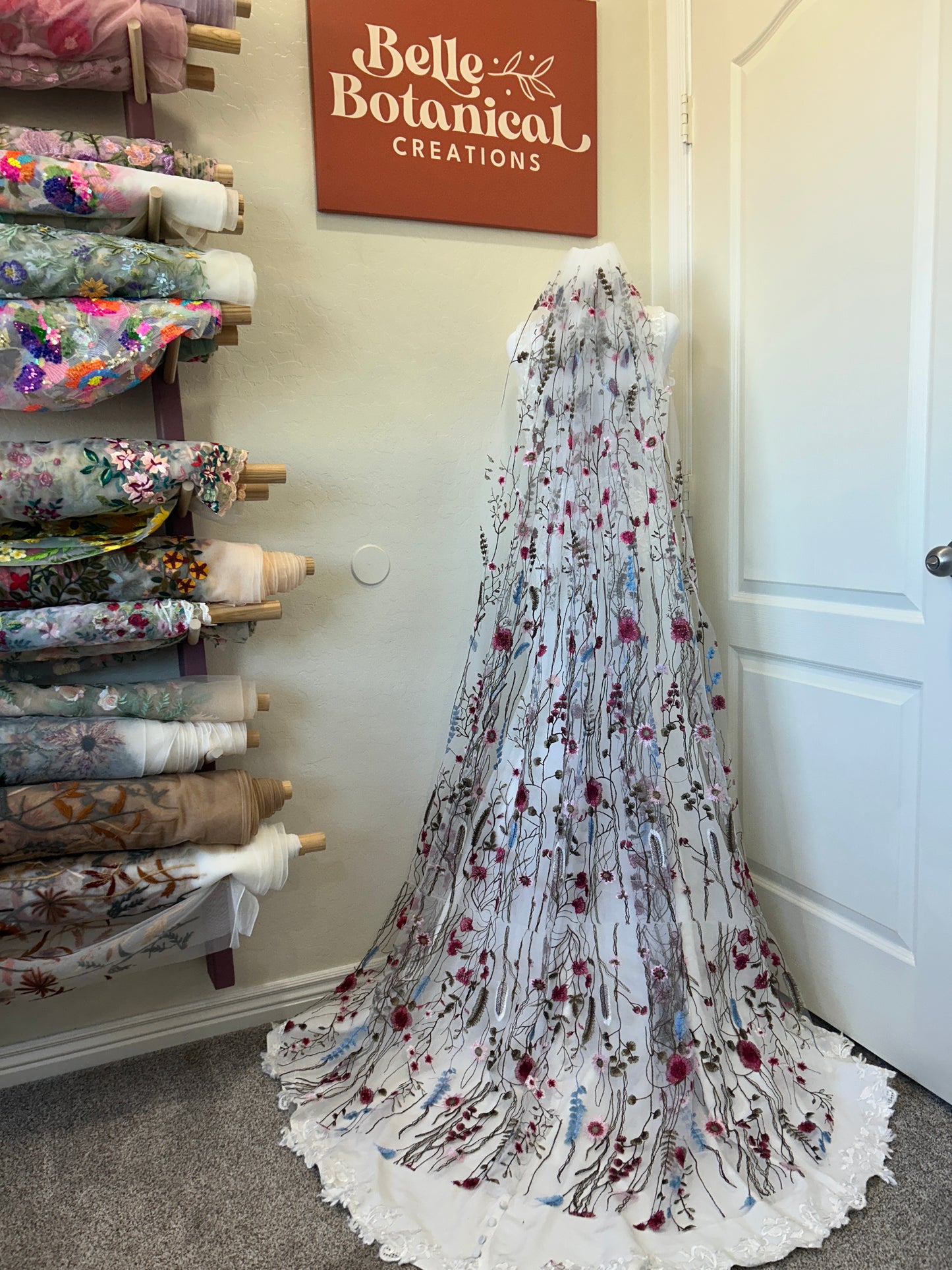 Pink Wildflower | Floral Wedding Veil