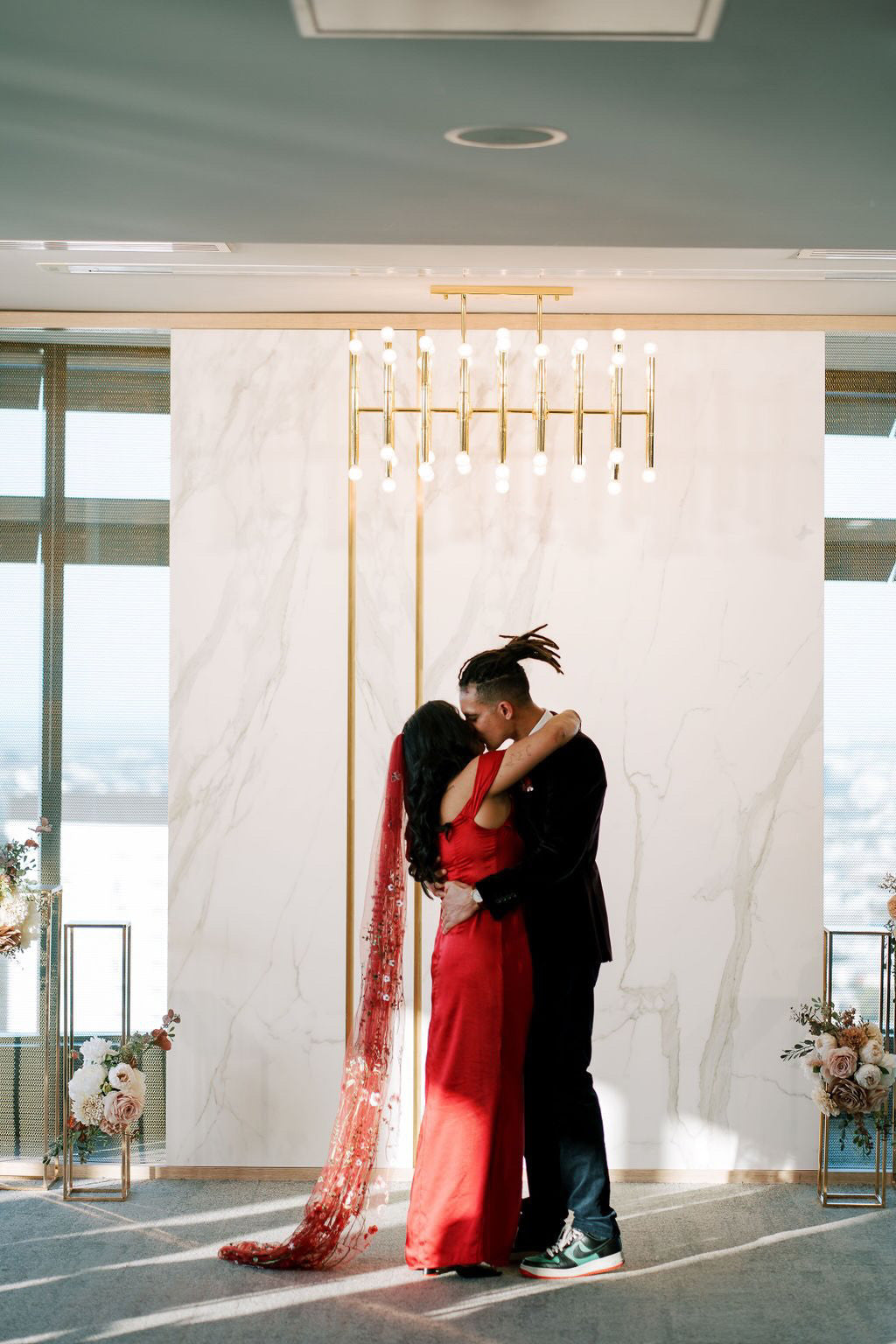Red Wildflower (limited edition) | Floral Wedding Veil
