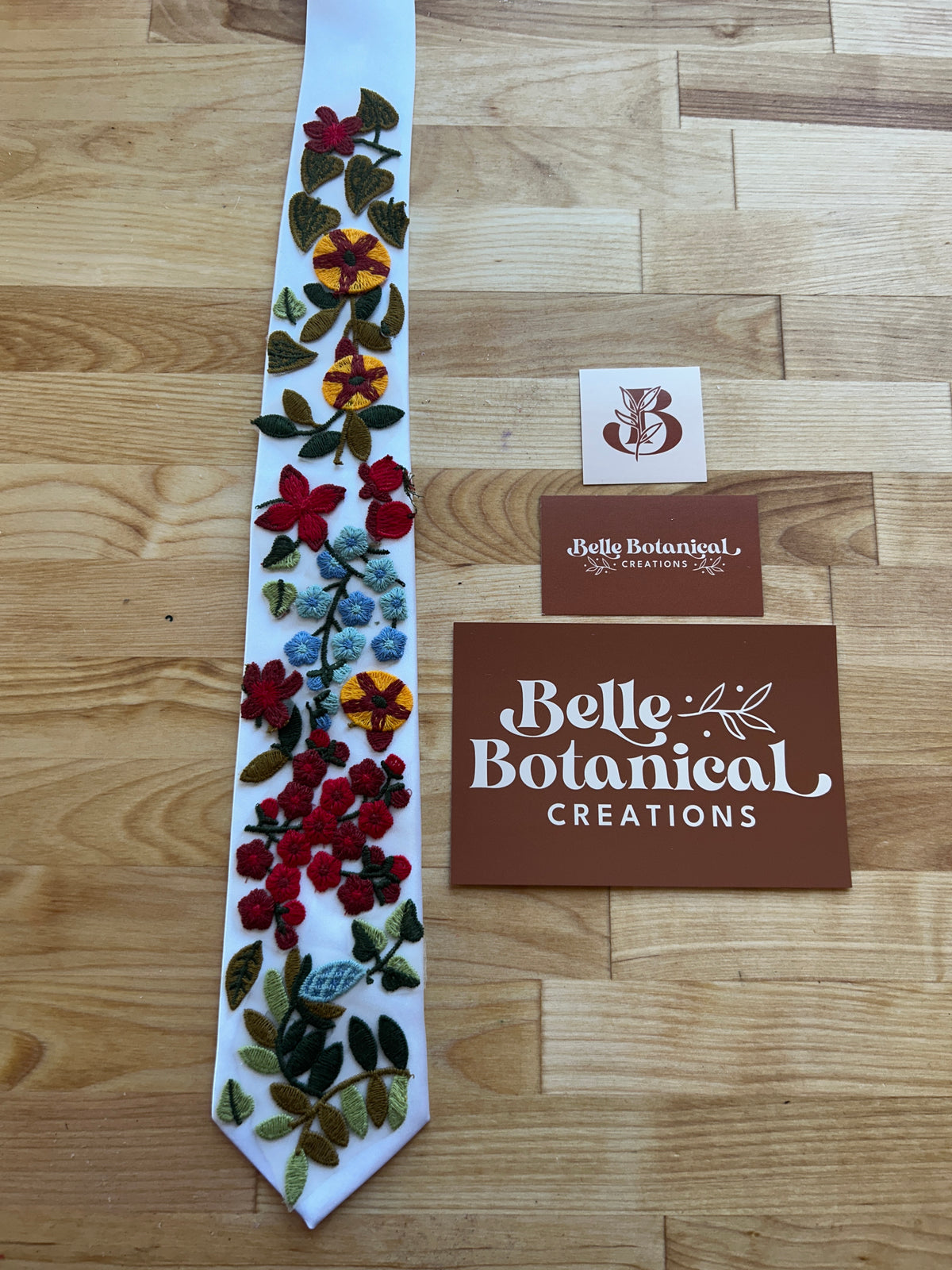 Earth Tones | Floral Embroidery Ties