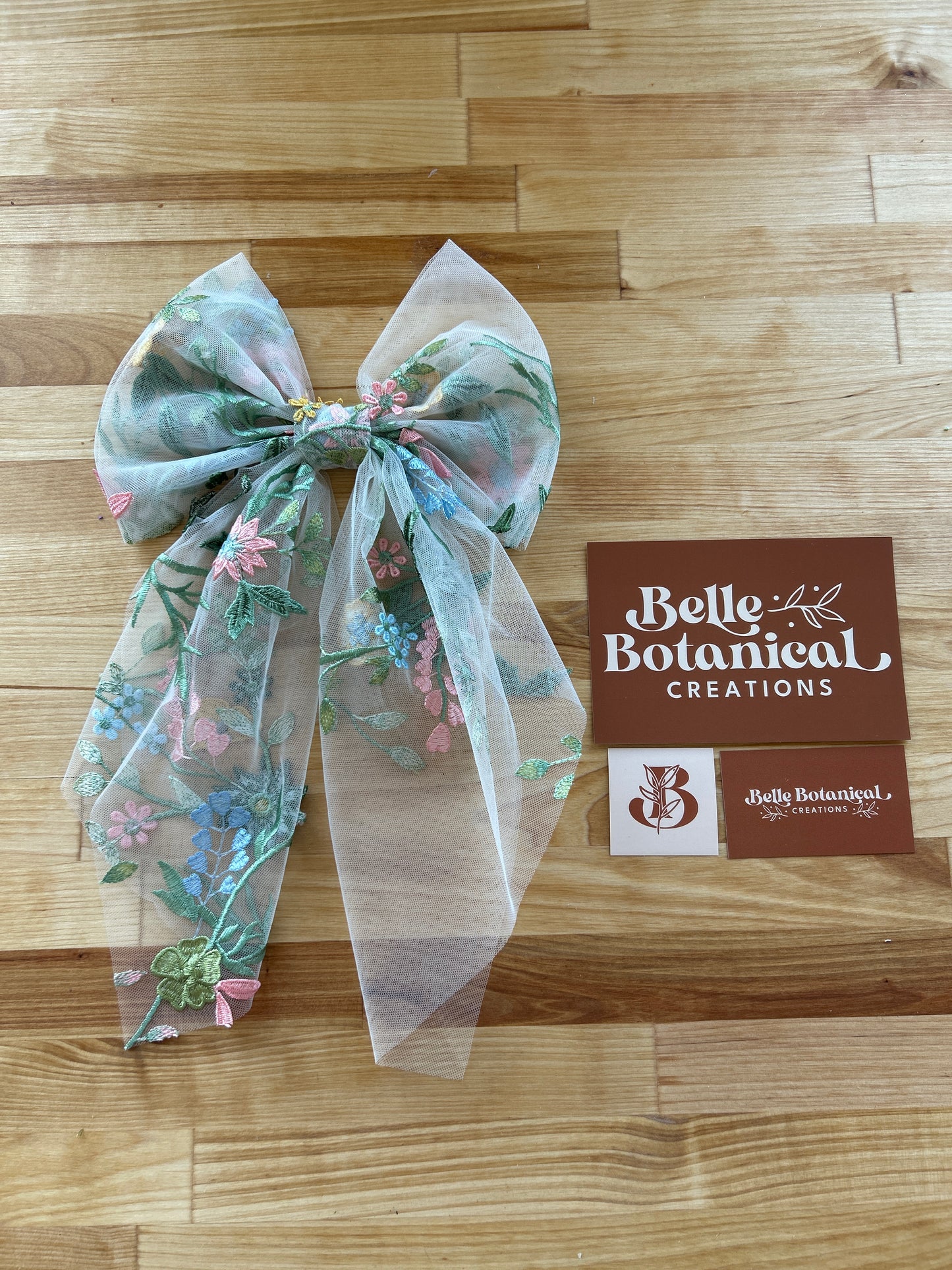 Pink Starry Night | Floral Hair Bow