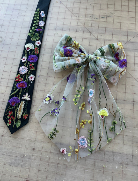 Purple Wildflower | Floral Hair Bow
