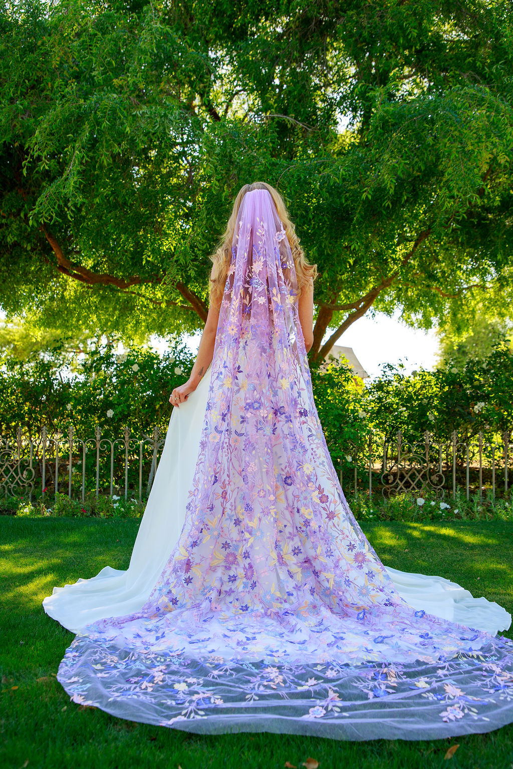 Purple Starry Night | Floral Wedding Veil