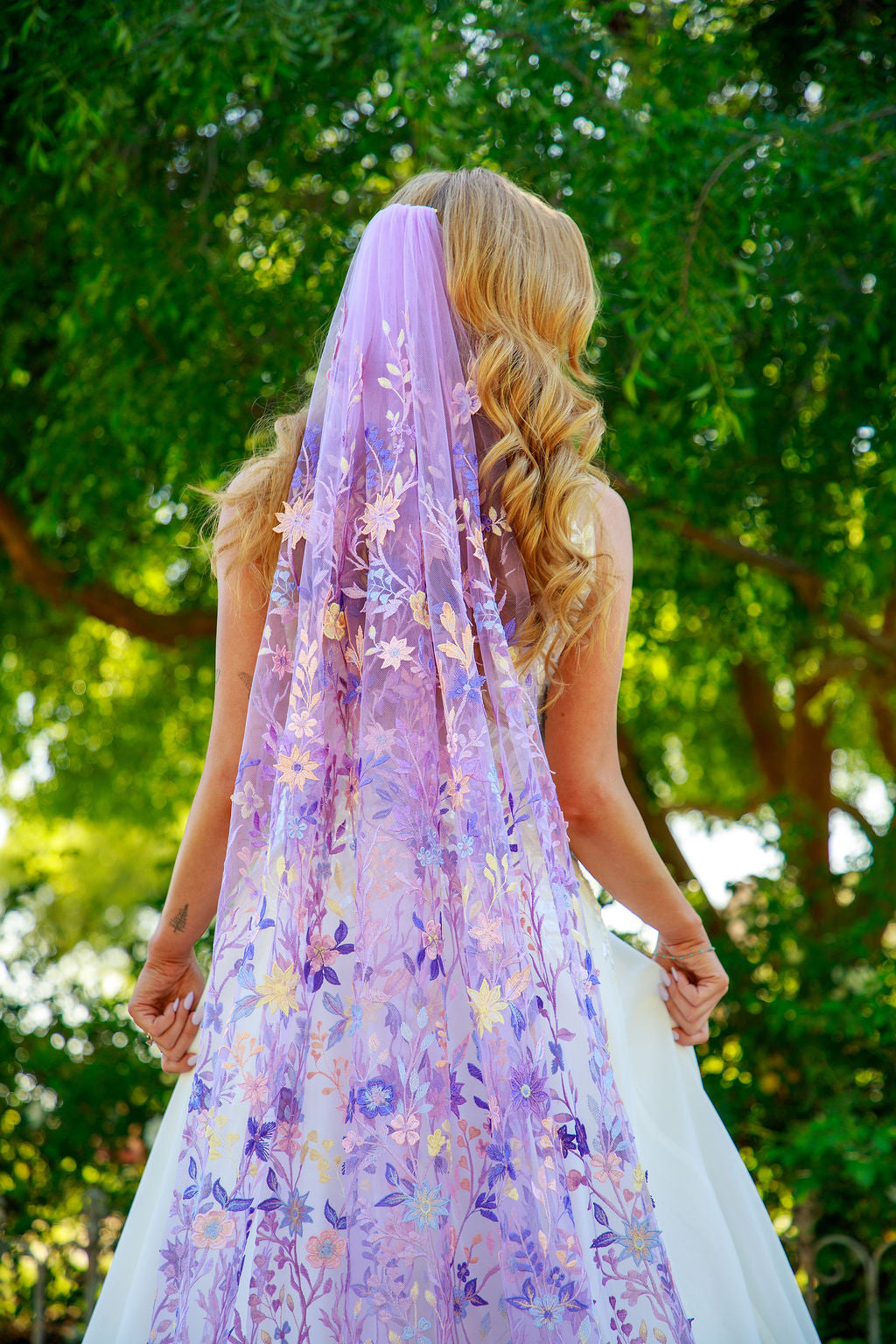 Purple Starry Night | Floral Wedding Veil