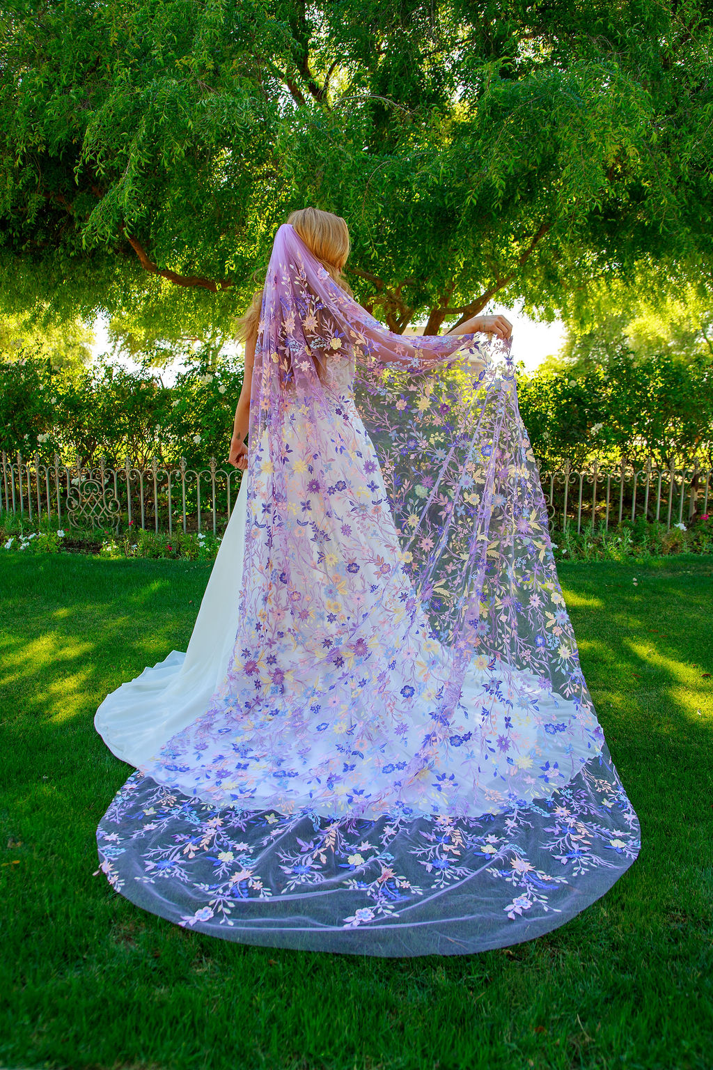 Purple Starry Night | Floral Wedding Veil