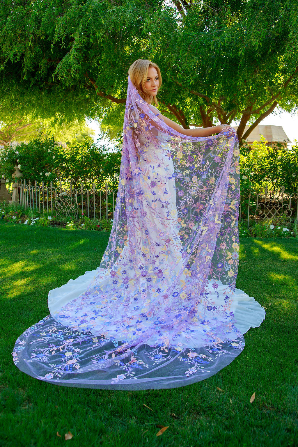 Purple Starry Night | Floral Wedding Veil